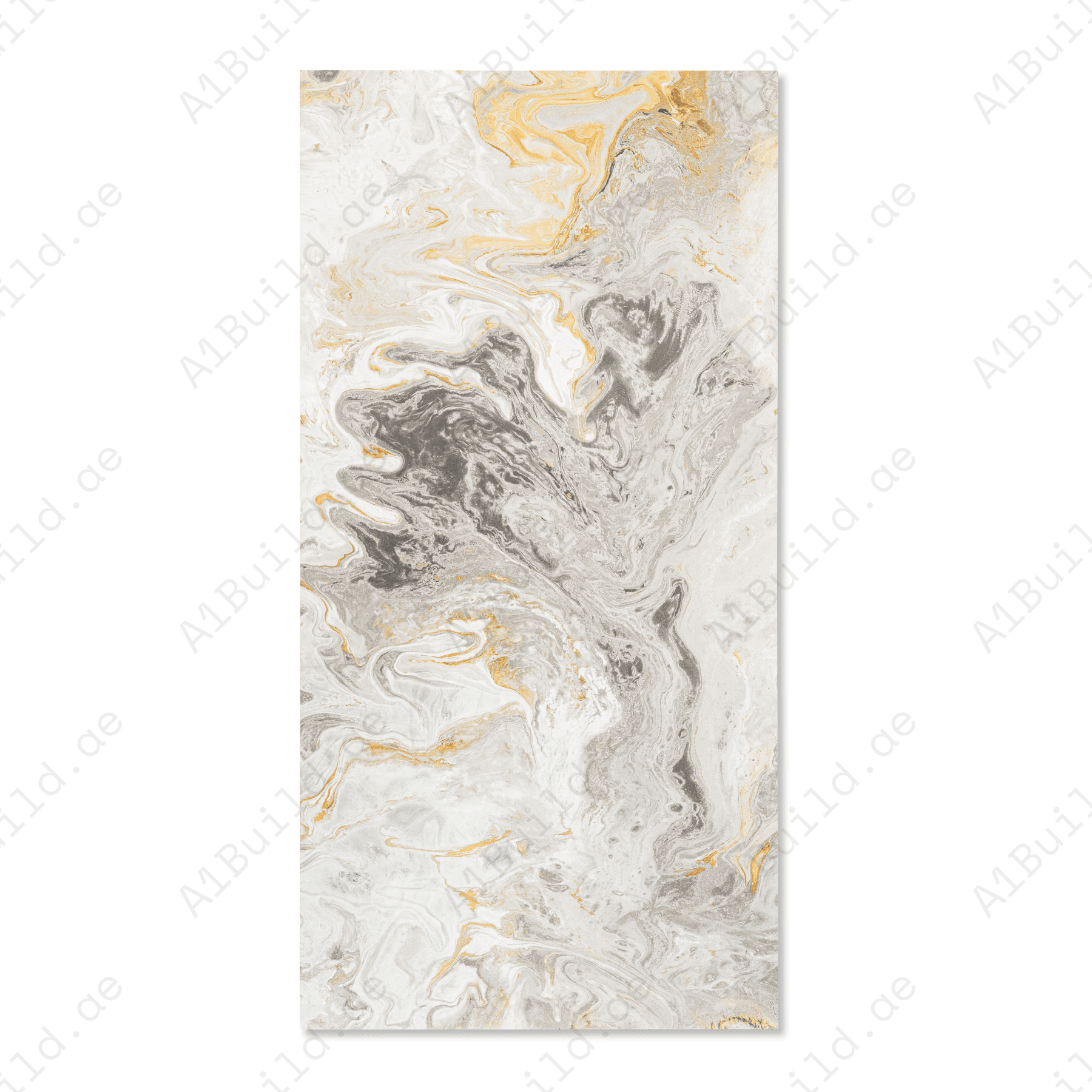 Fusion Gold porcelain tile 60x120cm with 9mm thickness features a bold marble look with gold veining, durable porcelain body for floors and walls.