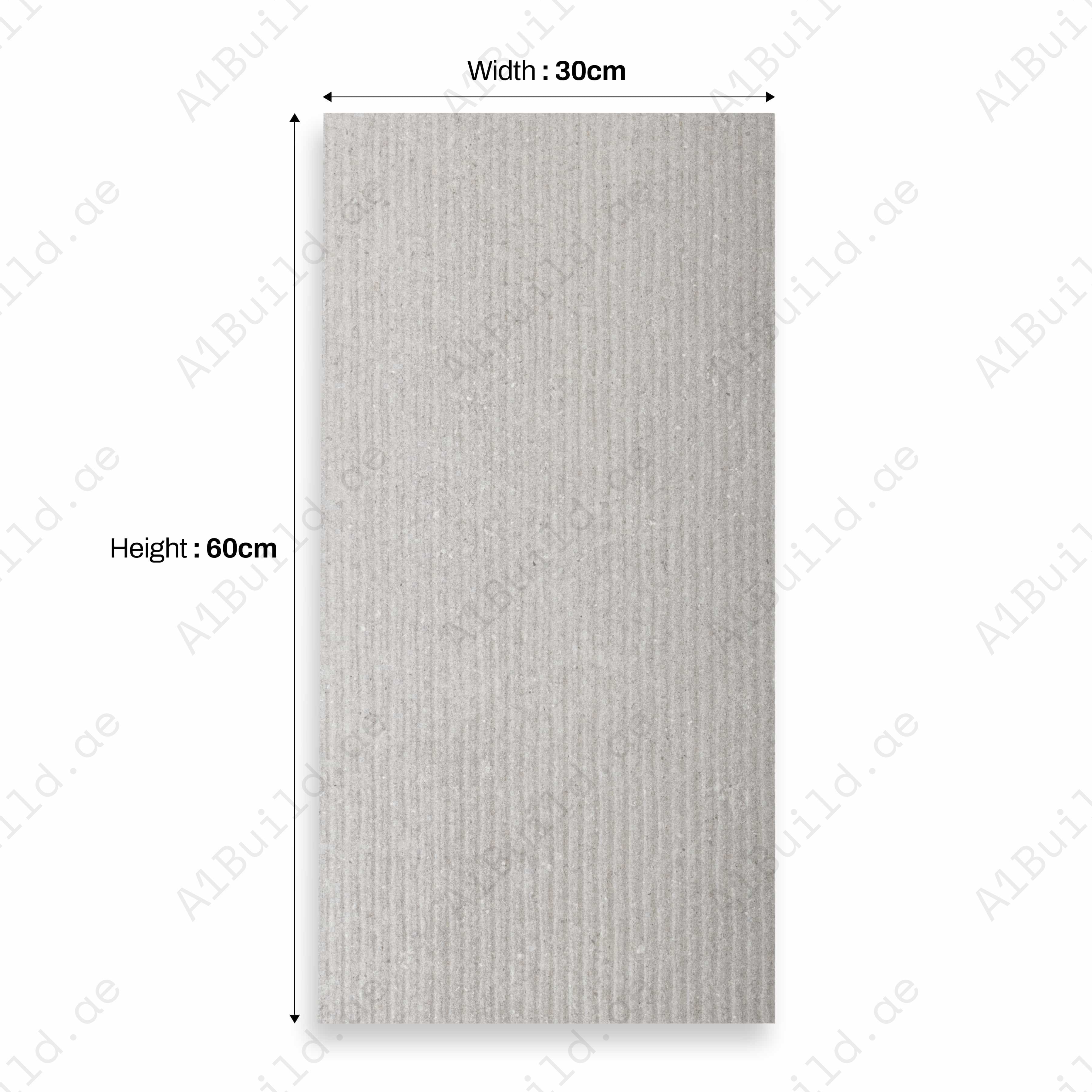 GREY 30X60CM 09MM CERAMIC INDOOR OUTDOOR WALLS TILE
