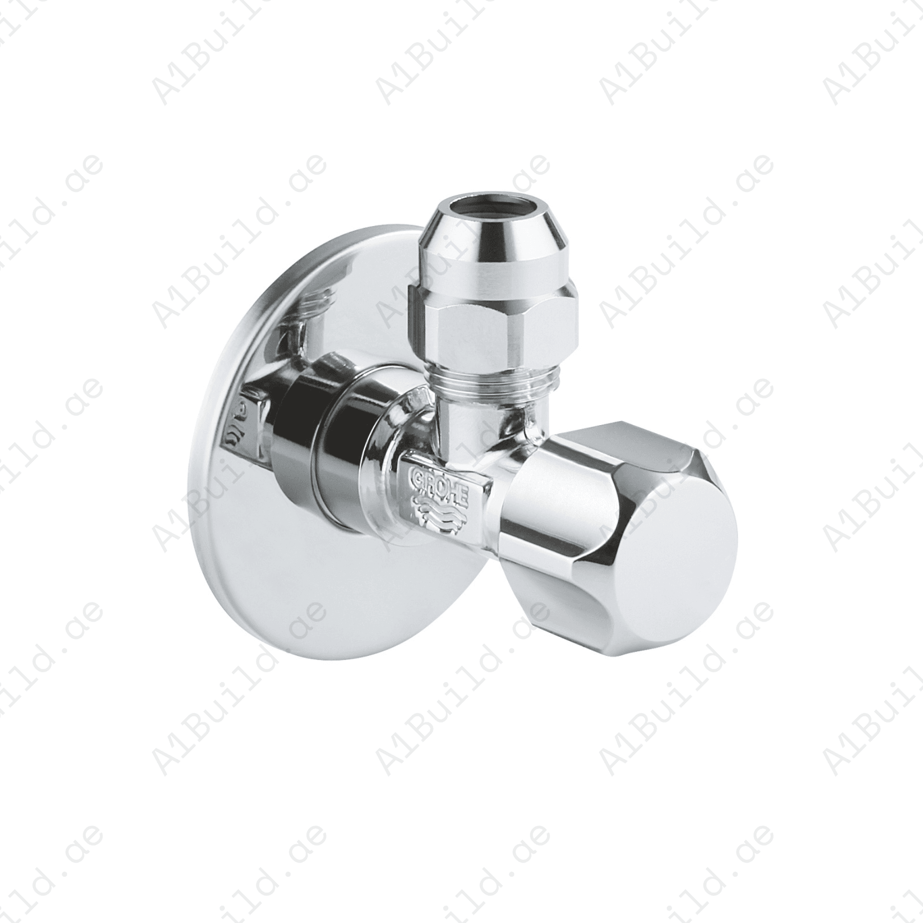 GROHE Angle Valve 1/2" – Brass Build, Compression Nut & Long-Life Finish