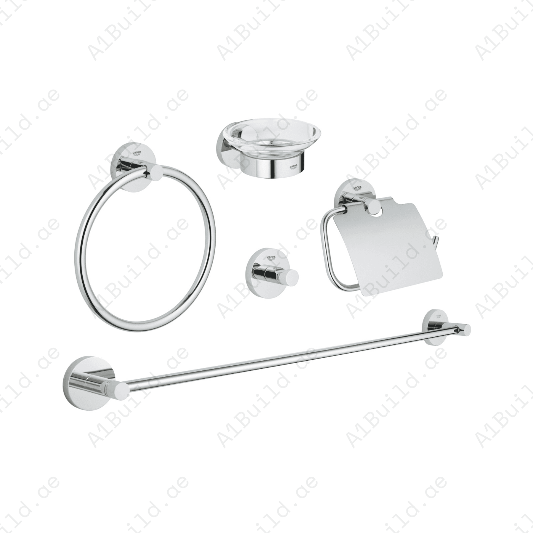 GROHE Essentials Master Bathroom Accessories Set – 5-Piece Set