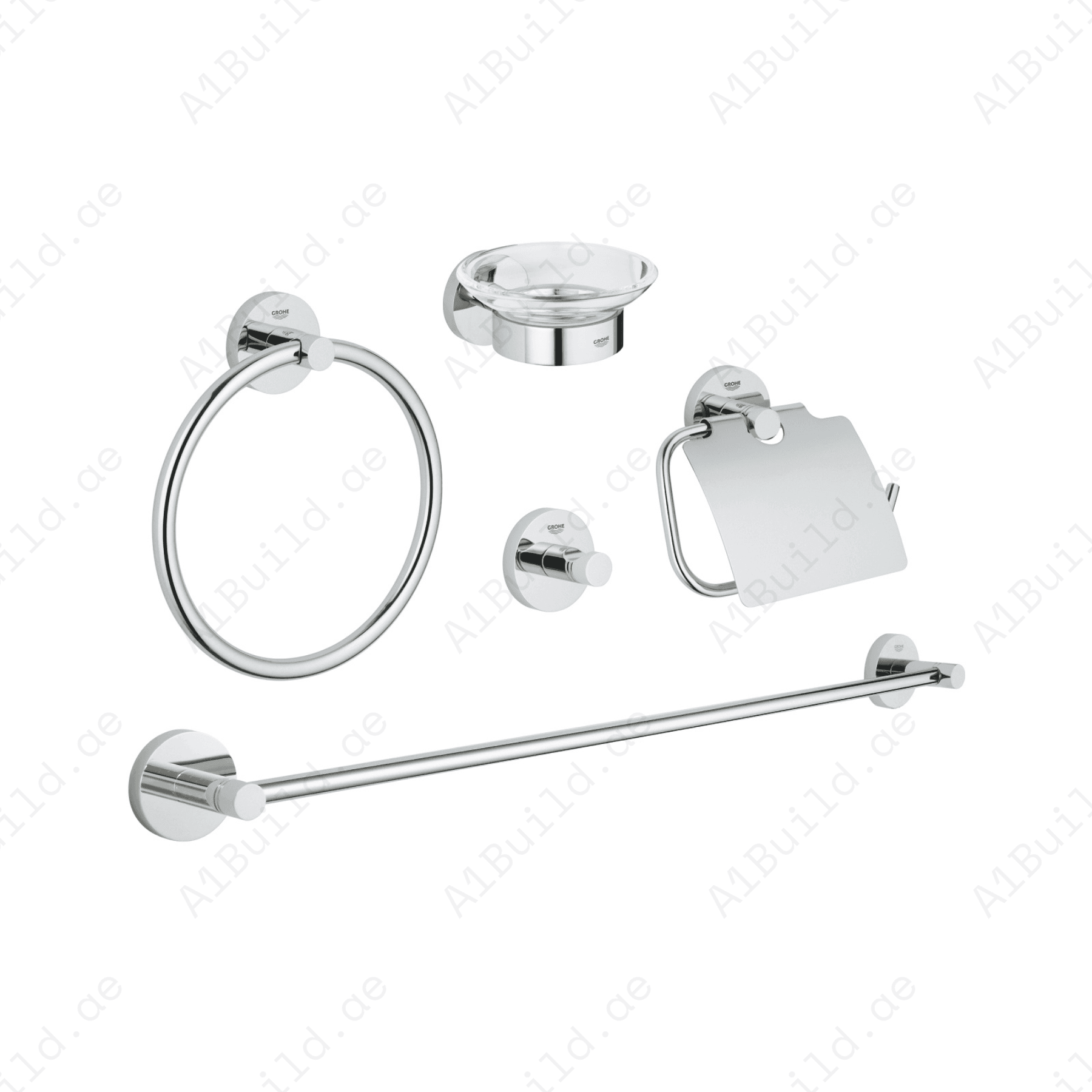 GROHE Essentials Master Bathroom Accessories Set – 5-Piece Set