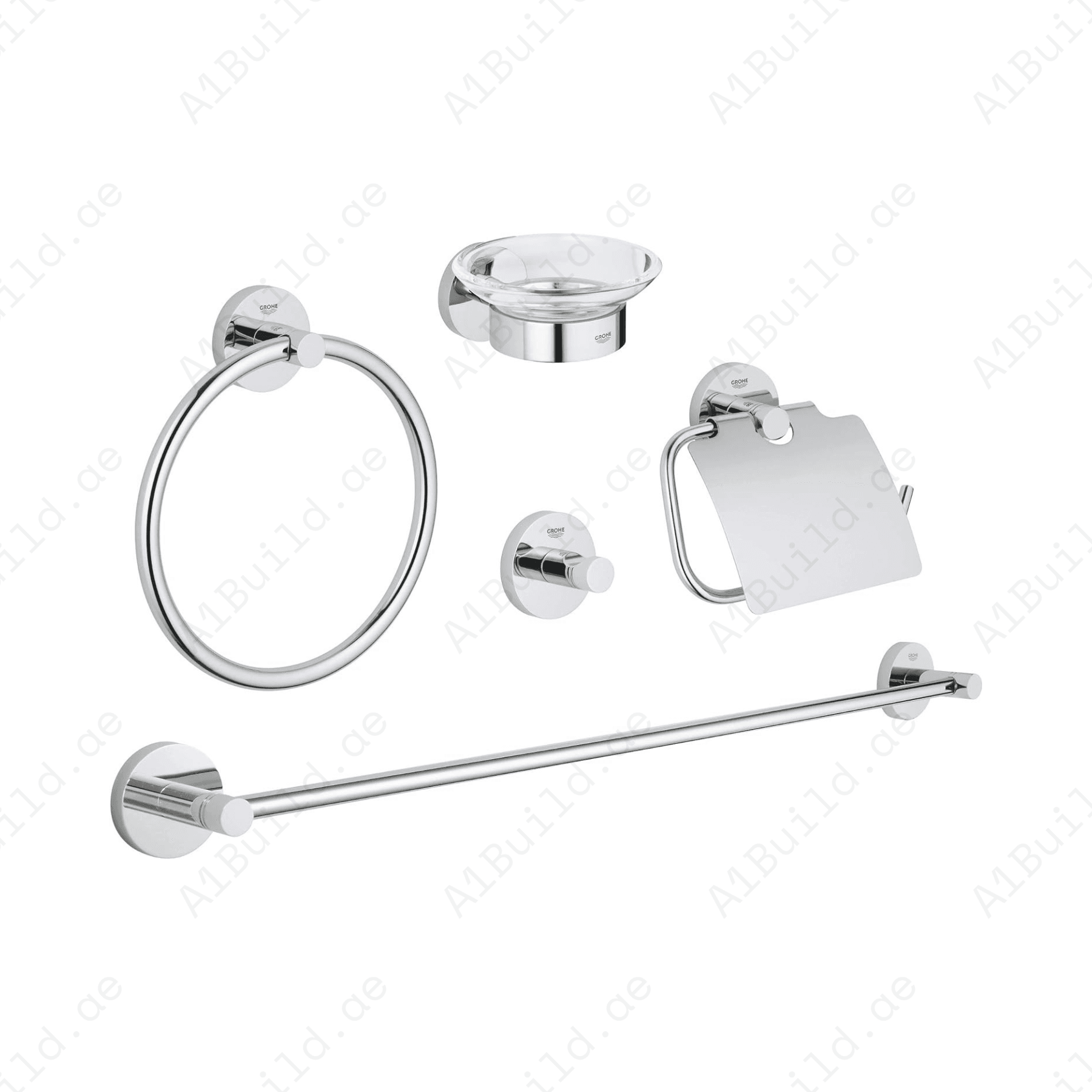 GROHE Essentials Master Bathroom Accessories Set – 5-Piece Set