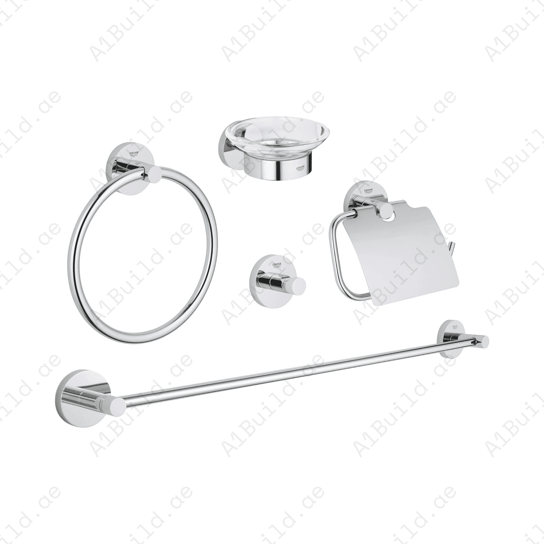 GROHE Essentials Master Bathroom Accessories Set – 5-Piece Set