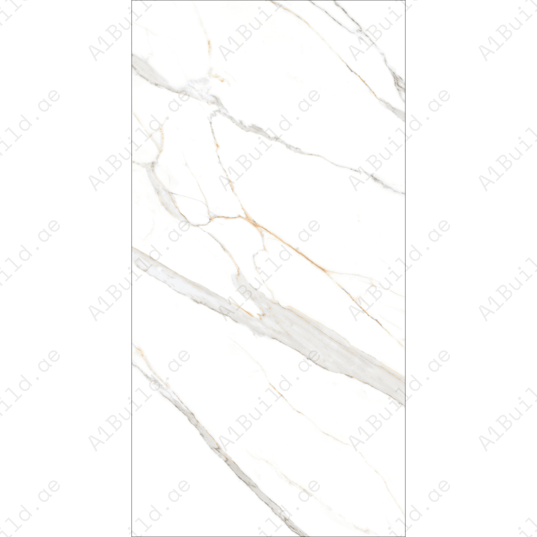 Gronza White High Gloss Book Match Porcelain Slabs | 120x240cm