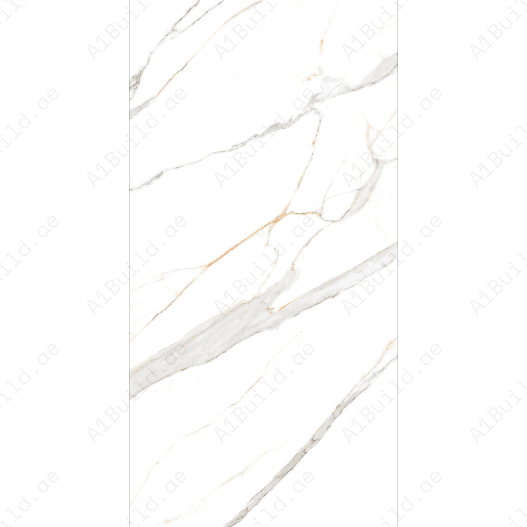 Gronza White High Gloss Book Match Porcelain Slabs | 120x240cm