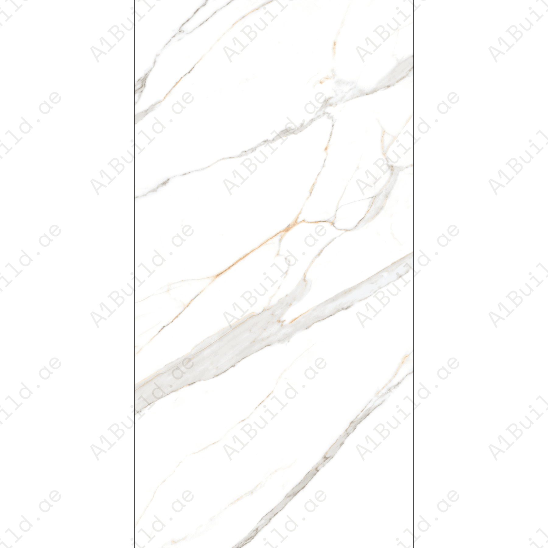 Gronza White High Gloss Book Match Porcelain Slabs | 120x240cm