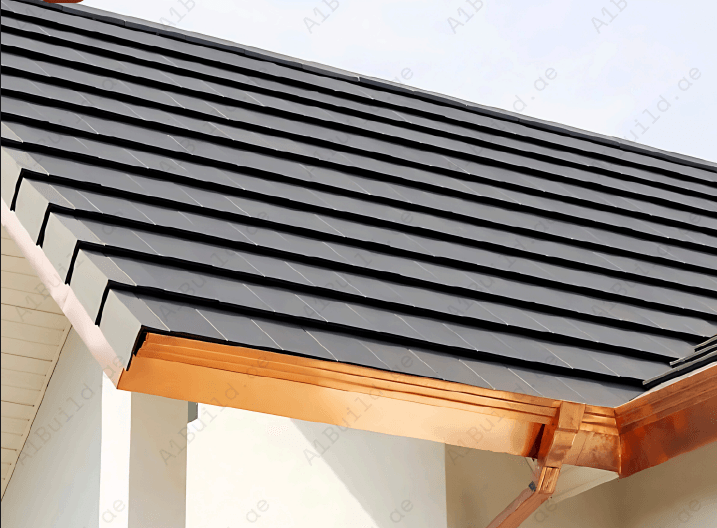 Galena grey flat ceramic roof tile 45.9×28.4 cm — durable, sleek, high durability, efficient coverage, low-maintenance design for modern roofs.