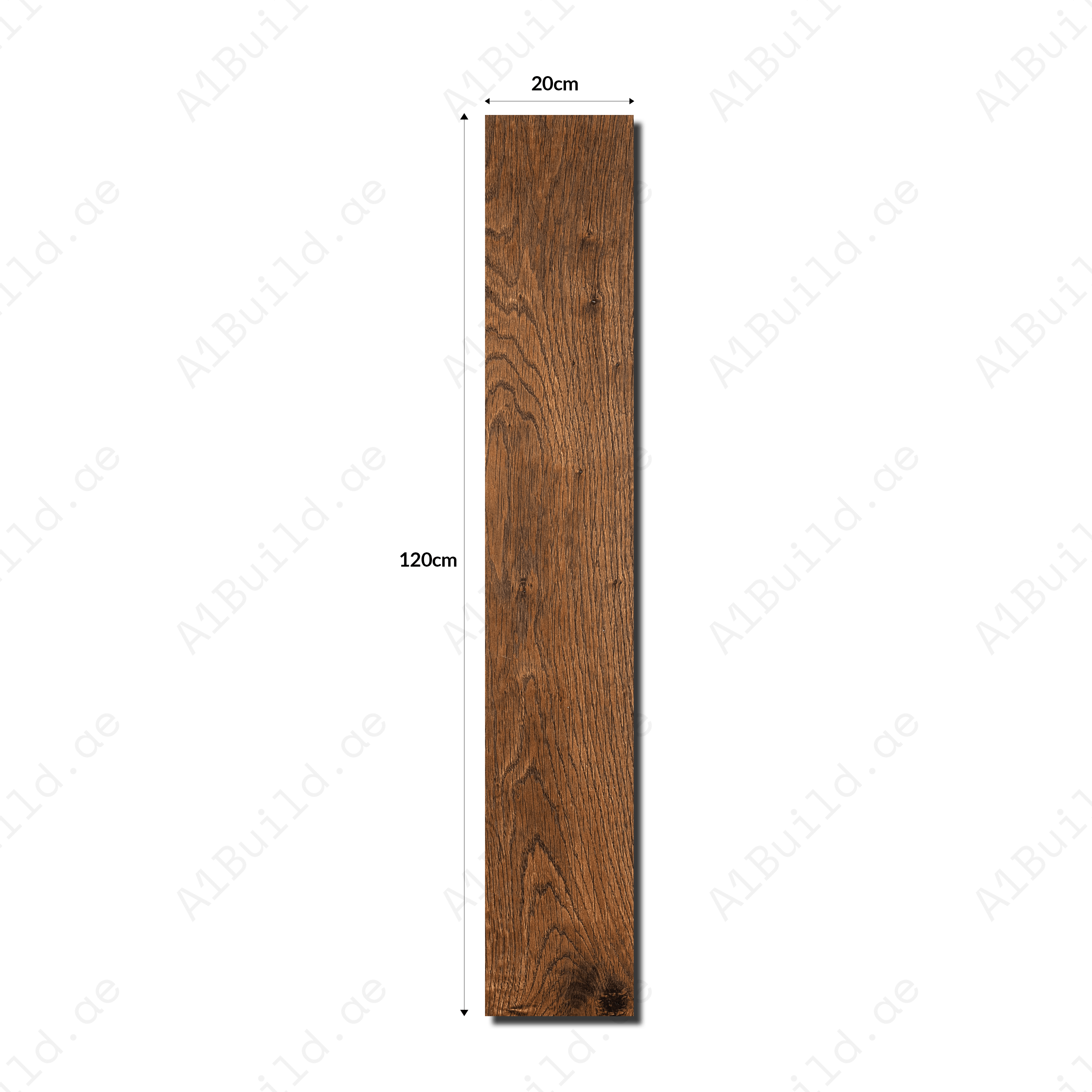 Giant Brown 20x12cm porcelain tile with 09mm thickness. Durable, earthy, and water-resistant. Perfect for walls, kitchens, bathrooms, and accent areas.