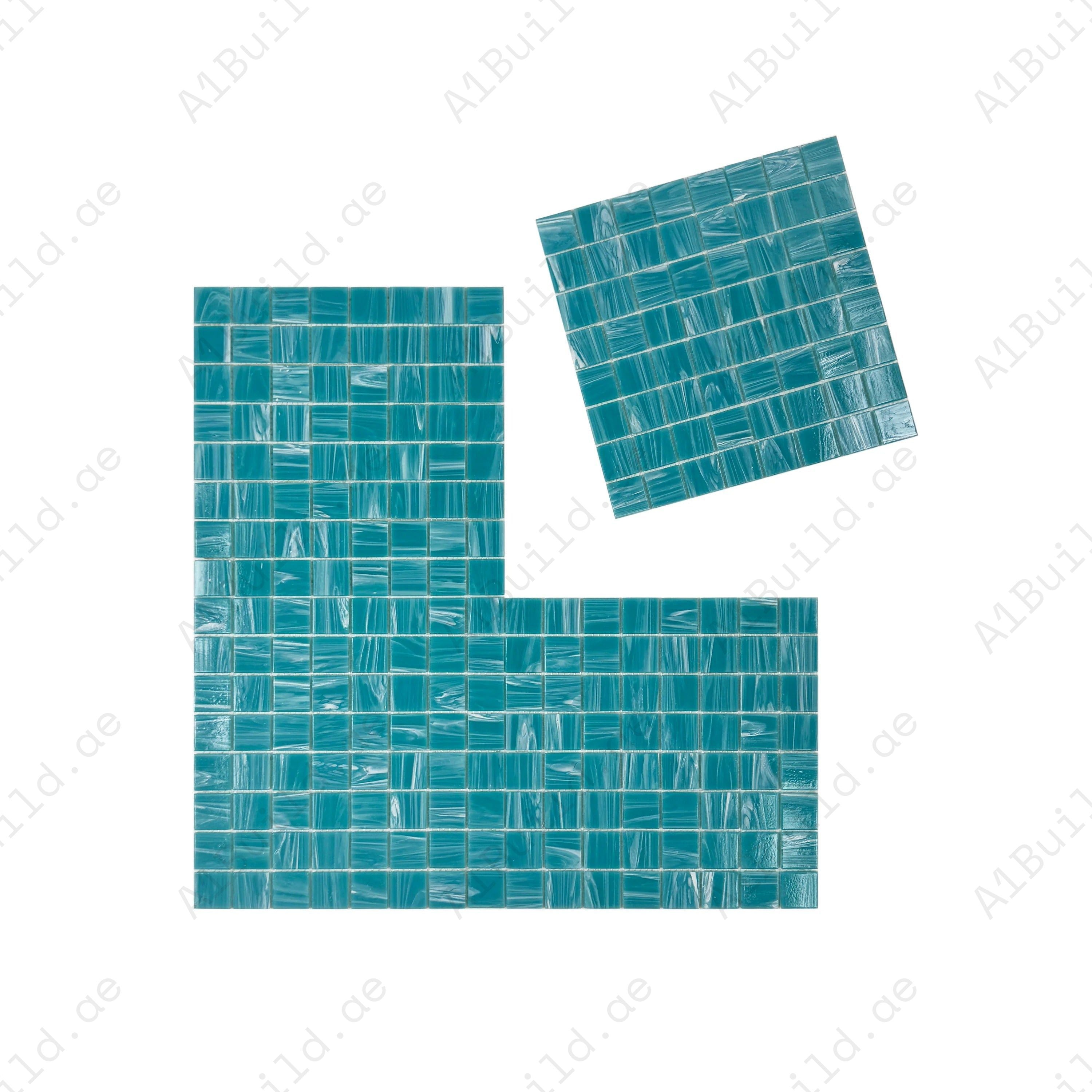 Glacial Artistry Cerulean Blue Cloud Glass Mosaic – durable, slip-resistant, waterproof & eco-friendly. Ideal for pools, spas, water walls & interiors.