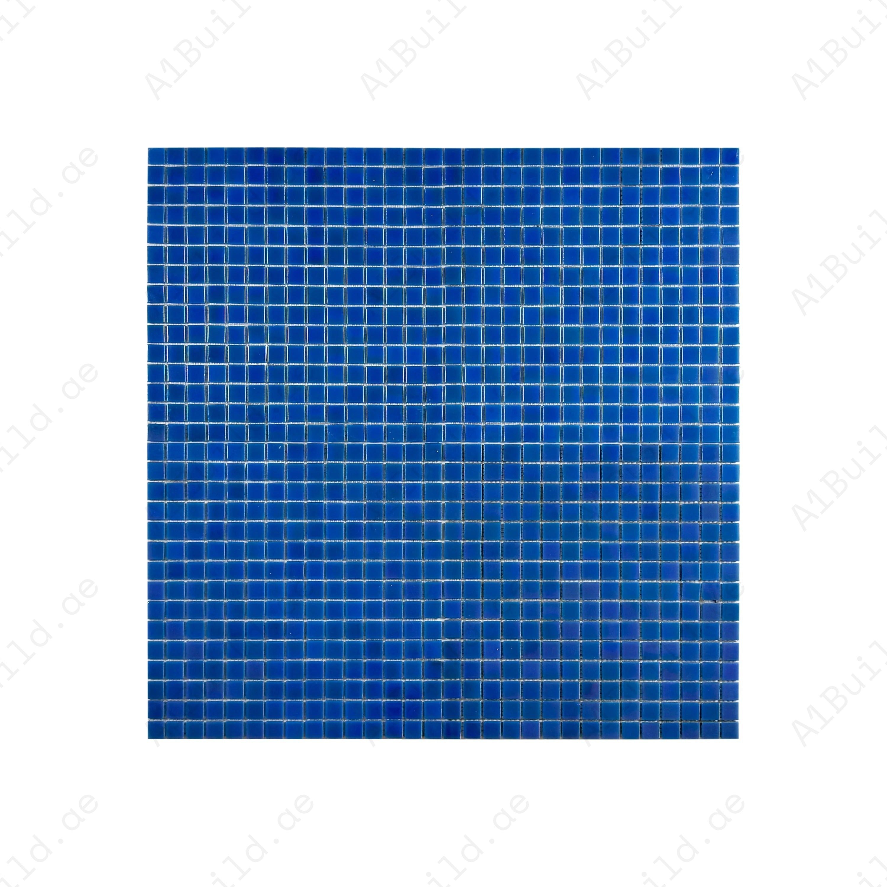 Glacial Artistry Cyan Blue Iridescent Glass Mosaic – premium UV & slip-resistant, eco-friendly tiles for pools, spas, fountains, water features & walls.