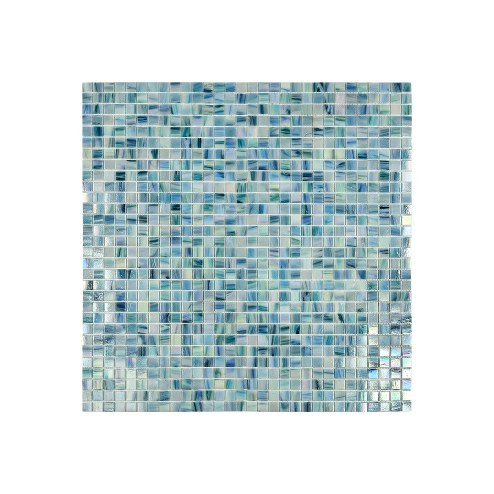 Glacial Artistry Mint Green, Arctic Blue & Sky Blue Glass Mosaic – durable, UV & slip-resistant, eco-friendly tiles ideal for pools, spas, fountains & walls.