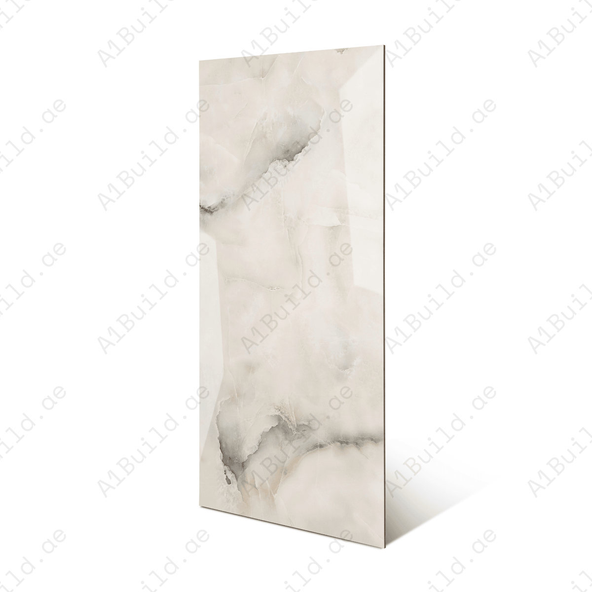 Glacier Vein Silver porcelain tile 60x120cm 9mm thickness, light grey marble look design, durable porcelain tile for modern floors and walls.
