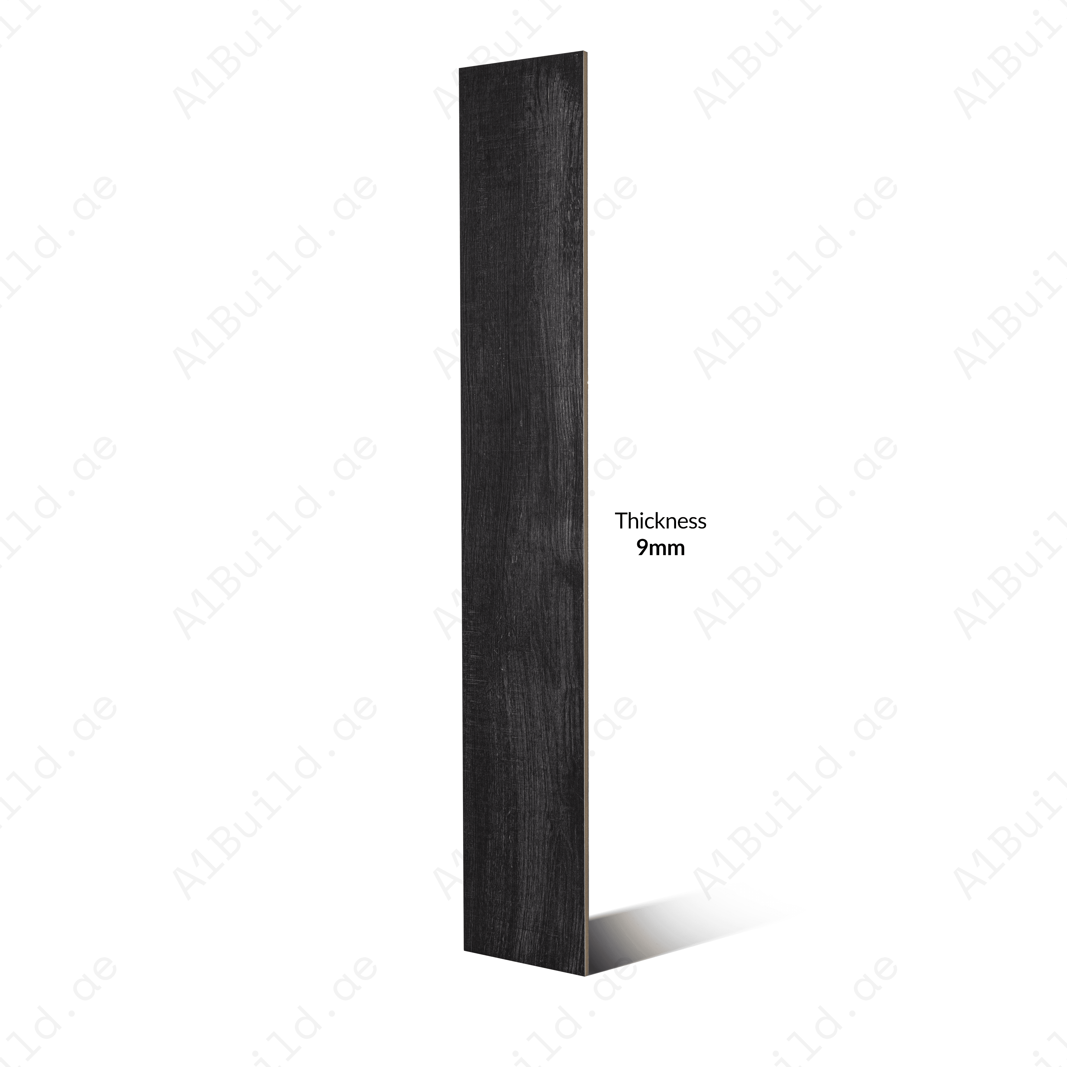 Graphite Black 20x12cm porcelain tile with 09mm thickness. Bold graphite tone, durable and elegant for walls, kitchens, and accent interiors.