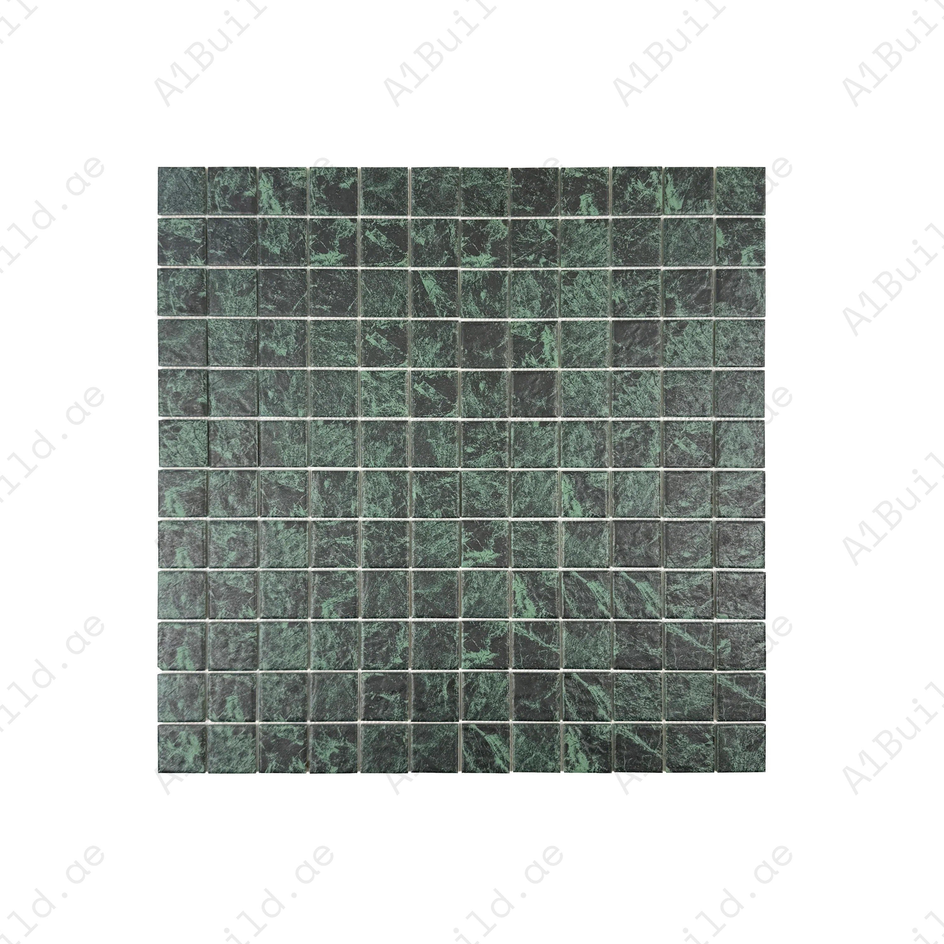 Green Big Flower marble porcelain mosaic tile for pools, spas & water features. Durable, slip-resistant, eco-friendly & ideal for Dubai luxury spaces.