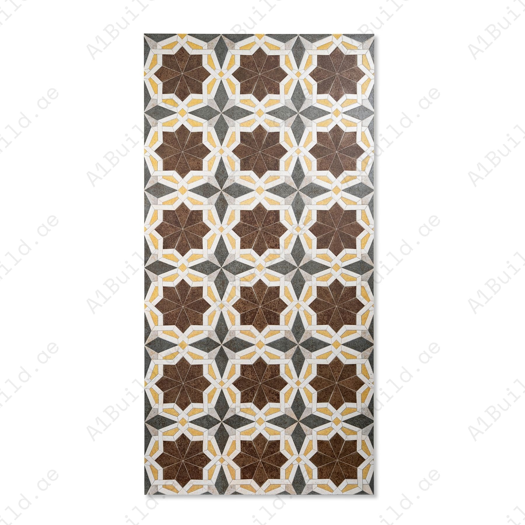 Grescon Brown 60x120cm porcelain tile with craftech matt finish. Durable, slip-resistant, and elegant for walls and flooring in modern interiors.