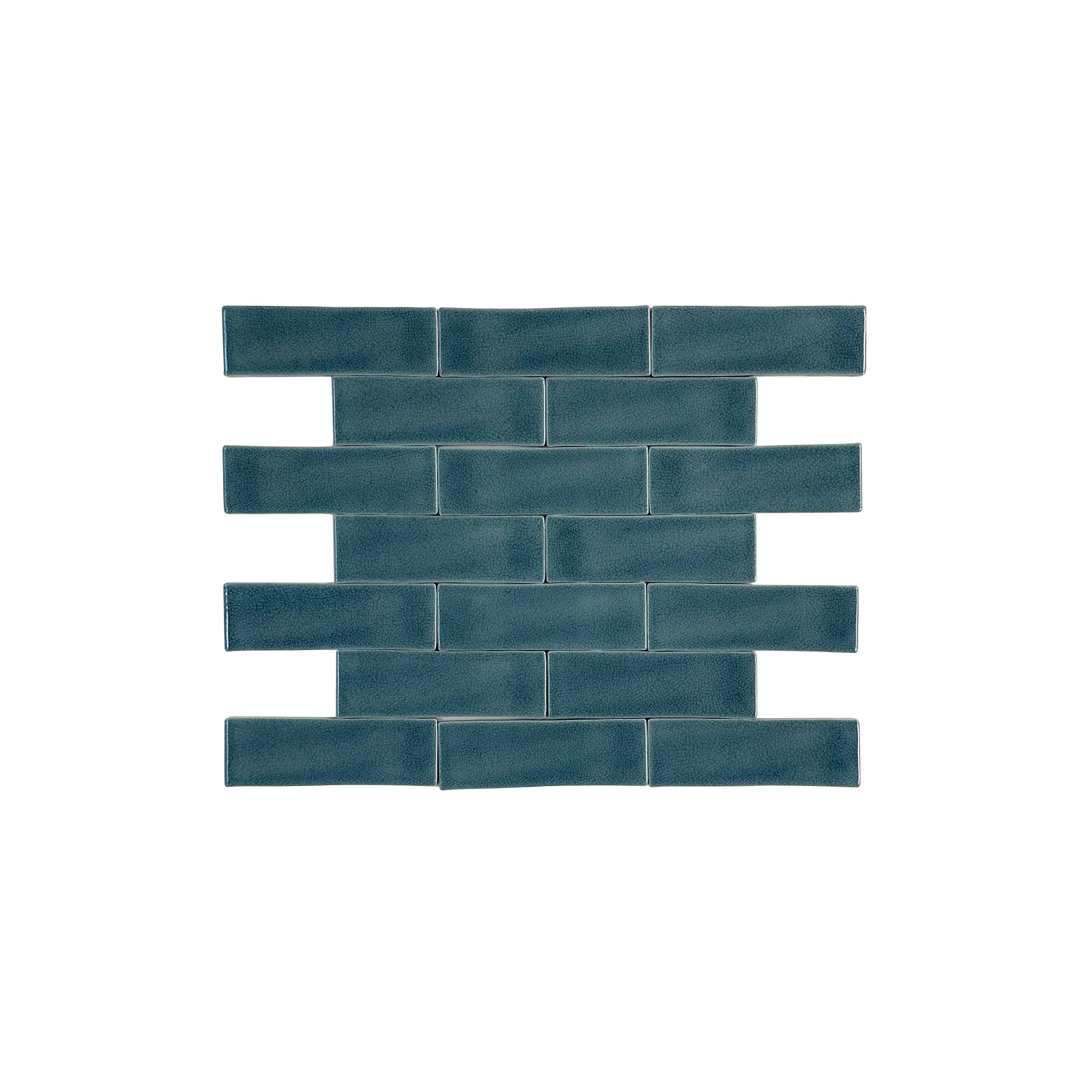 Grey Green Glossy Crackle Porcelain Tiles – long-strip design, waterproof & scratch-resistant. Ideal for kitchens, bathrooms, walls & modern interiors.