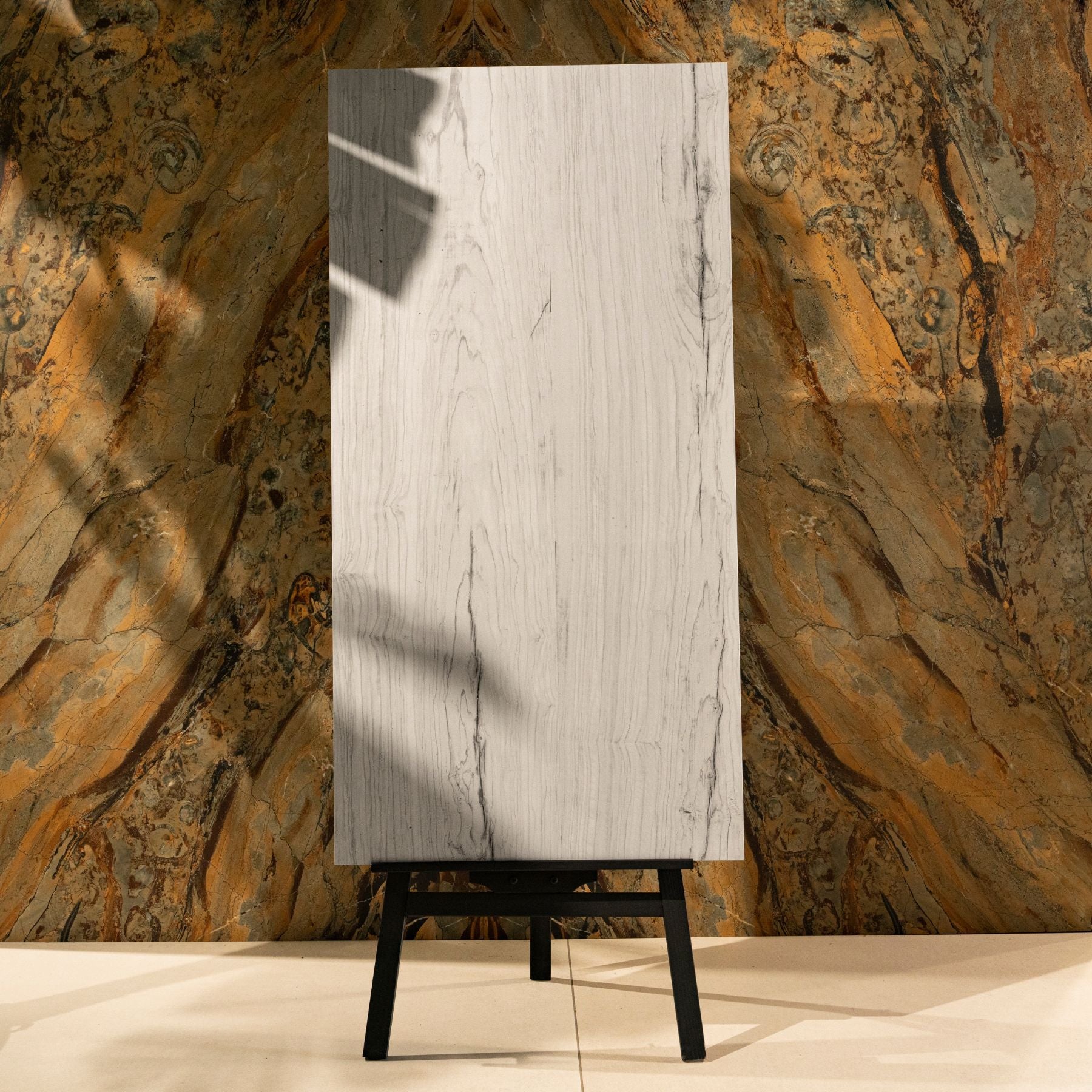 Greyline grey porcelain tile 60x120cm with a modern cement-inspired look, durable 9mm thickness, ideal for floors and walls in homes and commercial spaces.