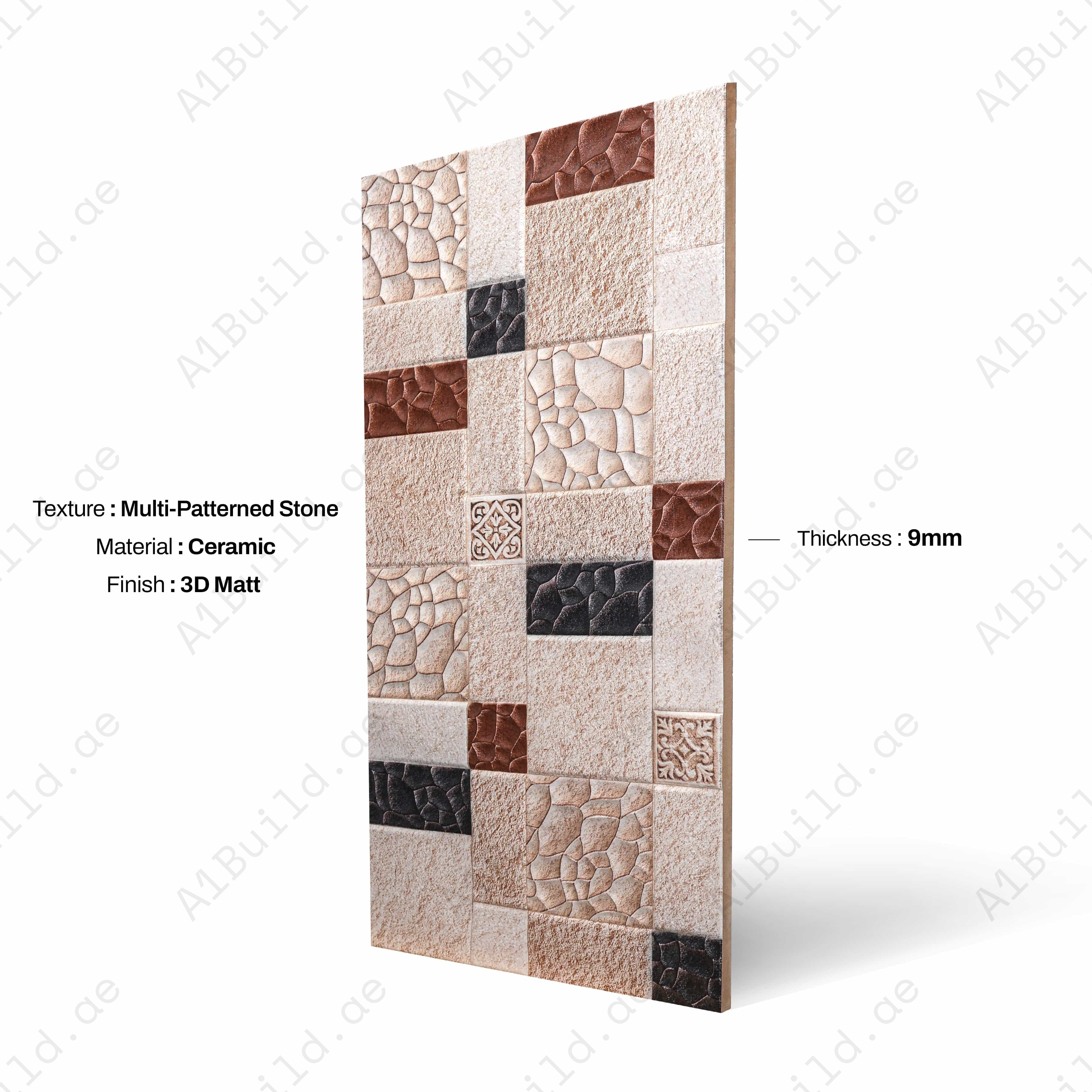 HONDARUS 3D Matt 30x60cm Ceramic Indoor Outdoor Walls Ttileb