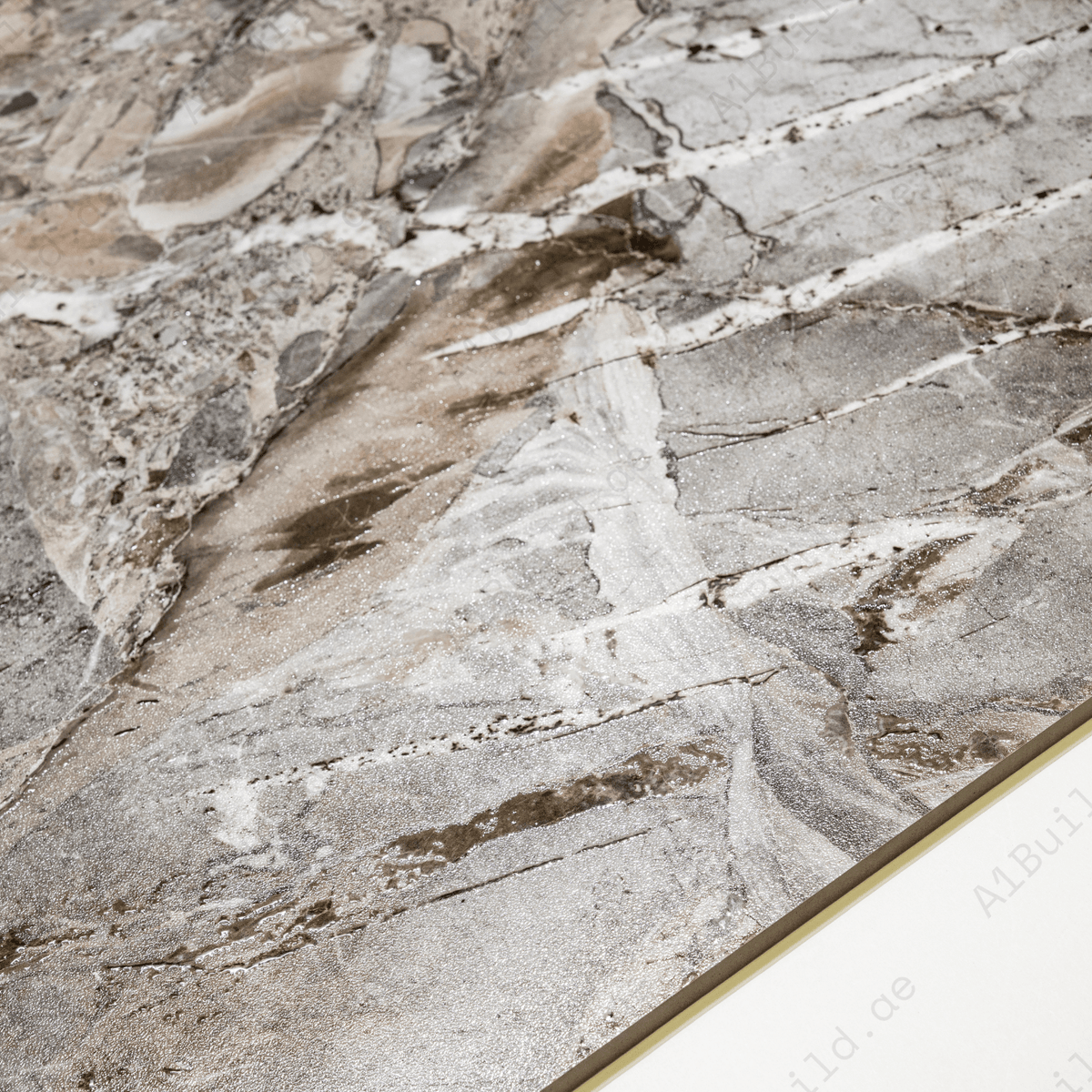 Harvest Grey (60x120cm, 09mm) tiles boast a Random Glitter on Matt Special Finish, combining a sophisticated grey tone with a delicate shimmer. Ideal for indoor floors and walls, these tiles bring a modern elegance and subtle sparkle