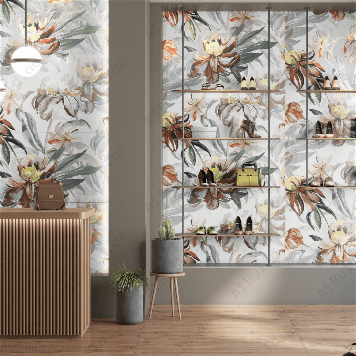 Upgrade your interiors with Hibiscus 60x120cm Infinity Tiles. Featuring a glittering matte finish, these durable 09mm tiles add modern elegance to any space.