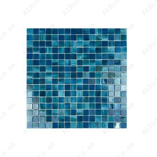 High-quality Tiffany, French & Sapphire Blue glass mosaic pool tile. Durable, slip-resistant, UV-proof, eco-friendly, ideal for Dubai pools, spas & features.