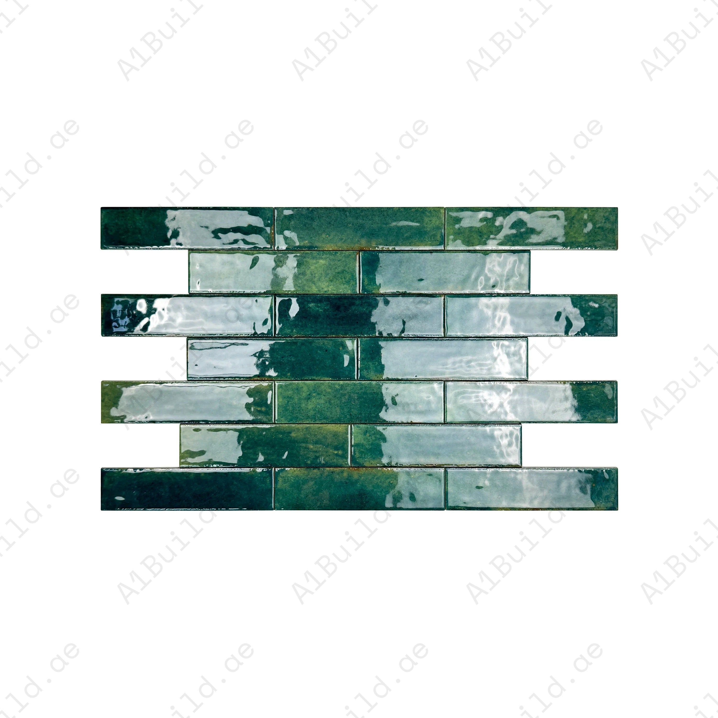 Himalayan Serenity Dark Blue Green Glossy Porcelain Tiles – 60x240mm, waterproof, mold & scratch-resistant. Ideal for kitchens, bathrooms, floors & walls.