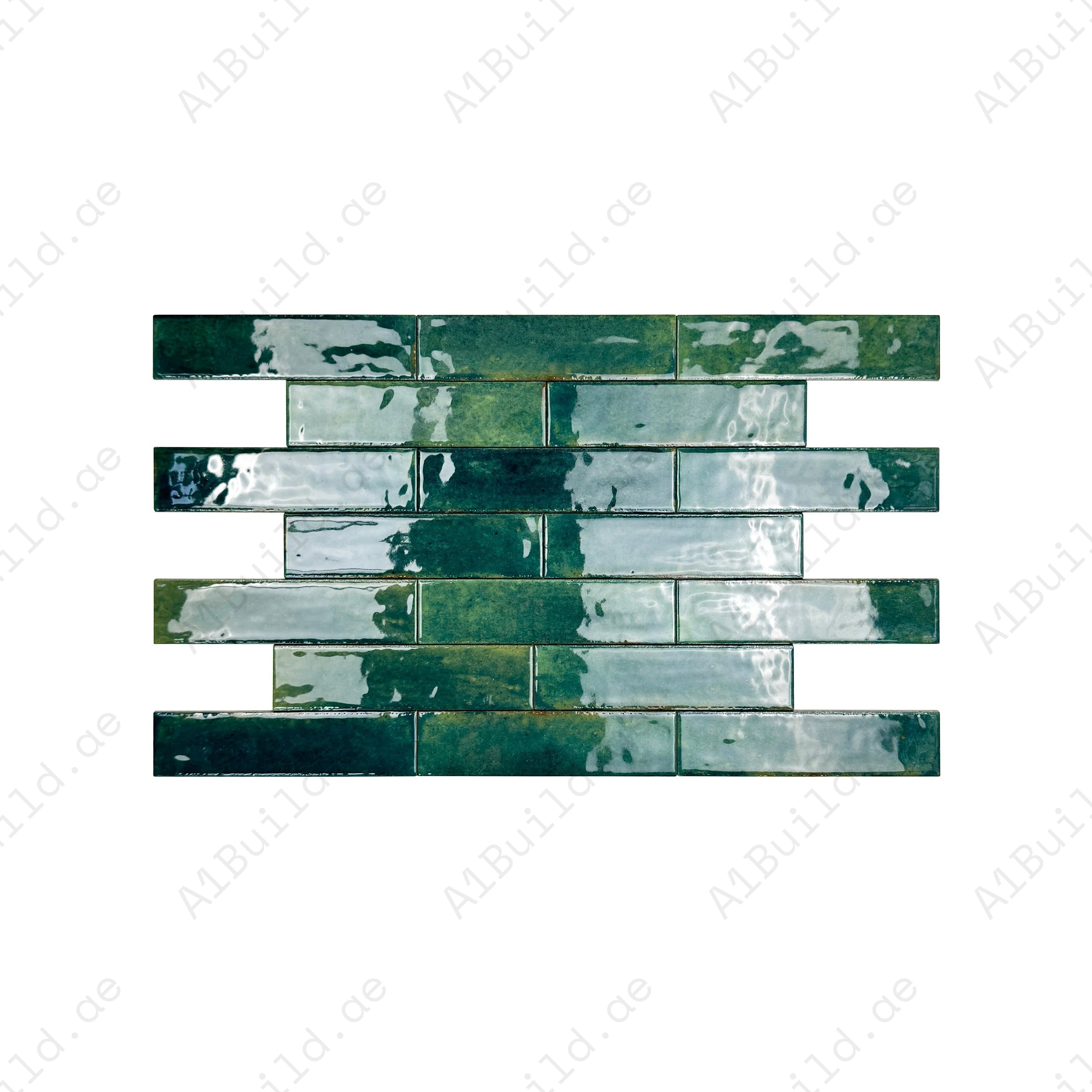 Himalayan Serenity Dark Blue Green Glossy Porcelain Tiles – 60x240mm, waterproof, mold & scratch-resistant. Ideal for kitchens, bathrooms, floors & walls.