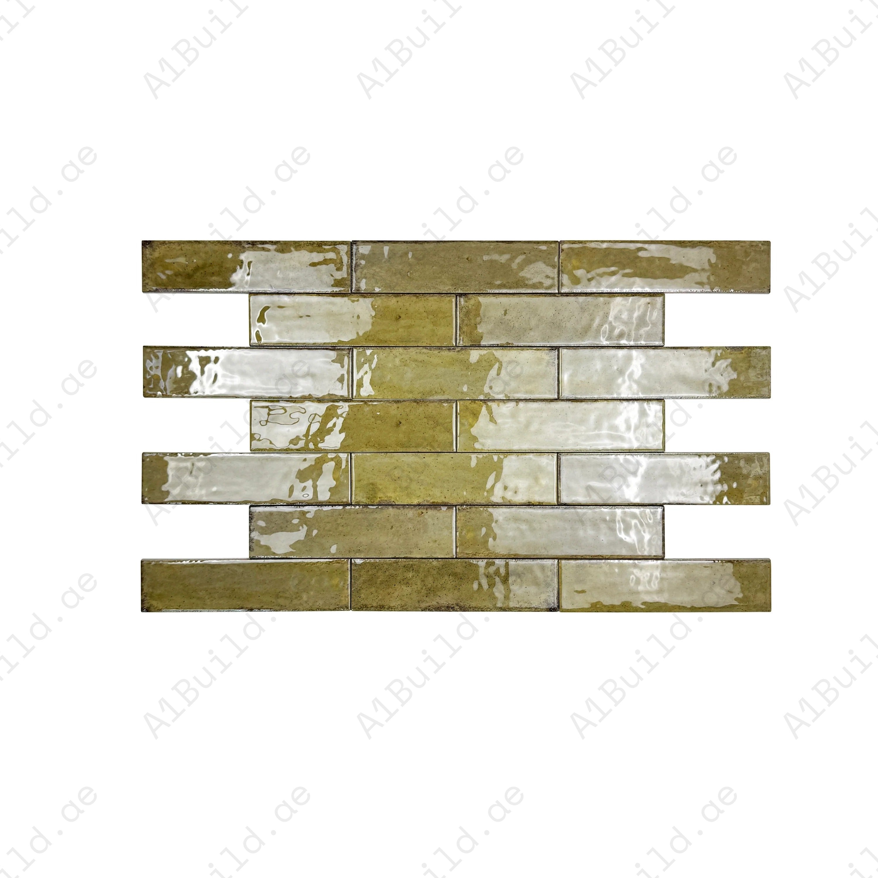 Himalayan Serenity Leaf Green Glossy Porcelain Tile – durable, water- and scratch-resistant, ideal for indoor/outdoor walls, floors, kitchens & bathrooms.