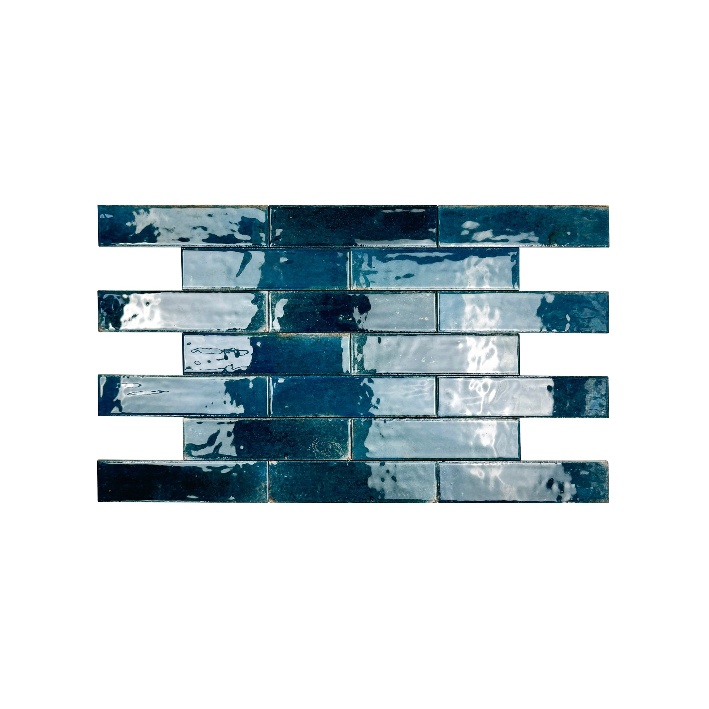 Himalayan Serenity Sapphire Blue Glossy Porcelain Tiles – 60x240mm, waterproof, mold & scratch-resistant. Perfect for kitchens, bathrooms, floors, walls & more.