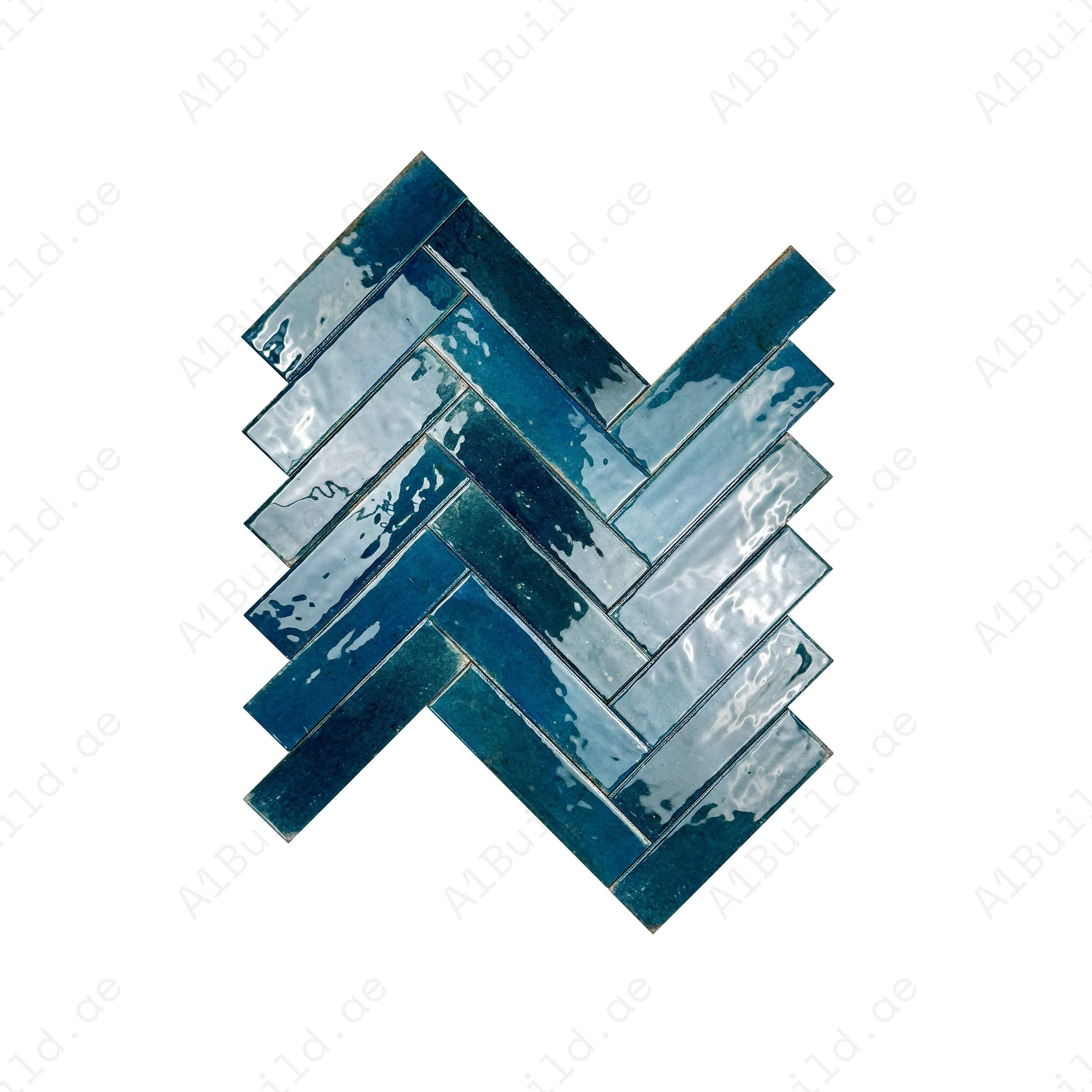 Himalayan Serenity Sapphire Blue Glossy Porcelain Tiles – 60x240mm, waterproof, mold & scratch-resistant. Perfect for kitchens, bathrooms, floors, walls & more.