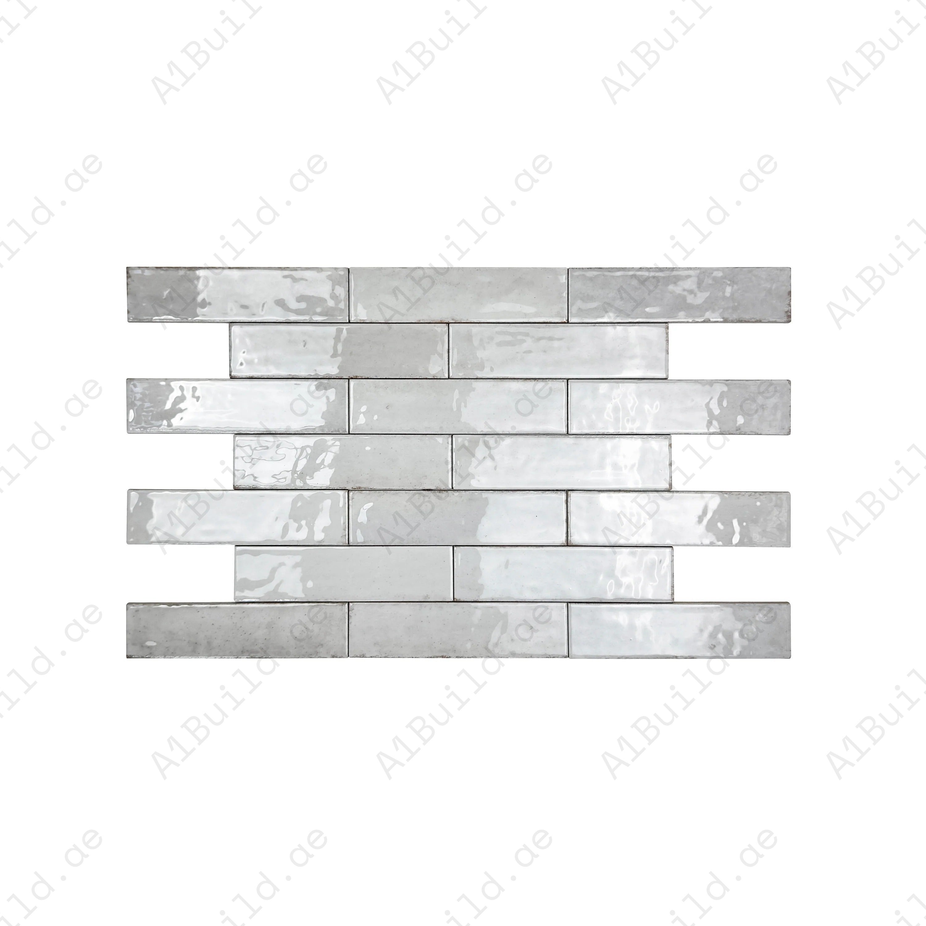 Himalayan Serenity Snow White Glossy Porcelain Tiles – 60x240mm, waterproof, mold & scratch-resistant. Ideal for kitchens, bathrooms, floors, walls & more.