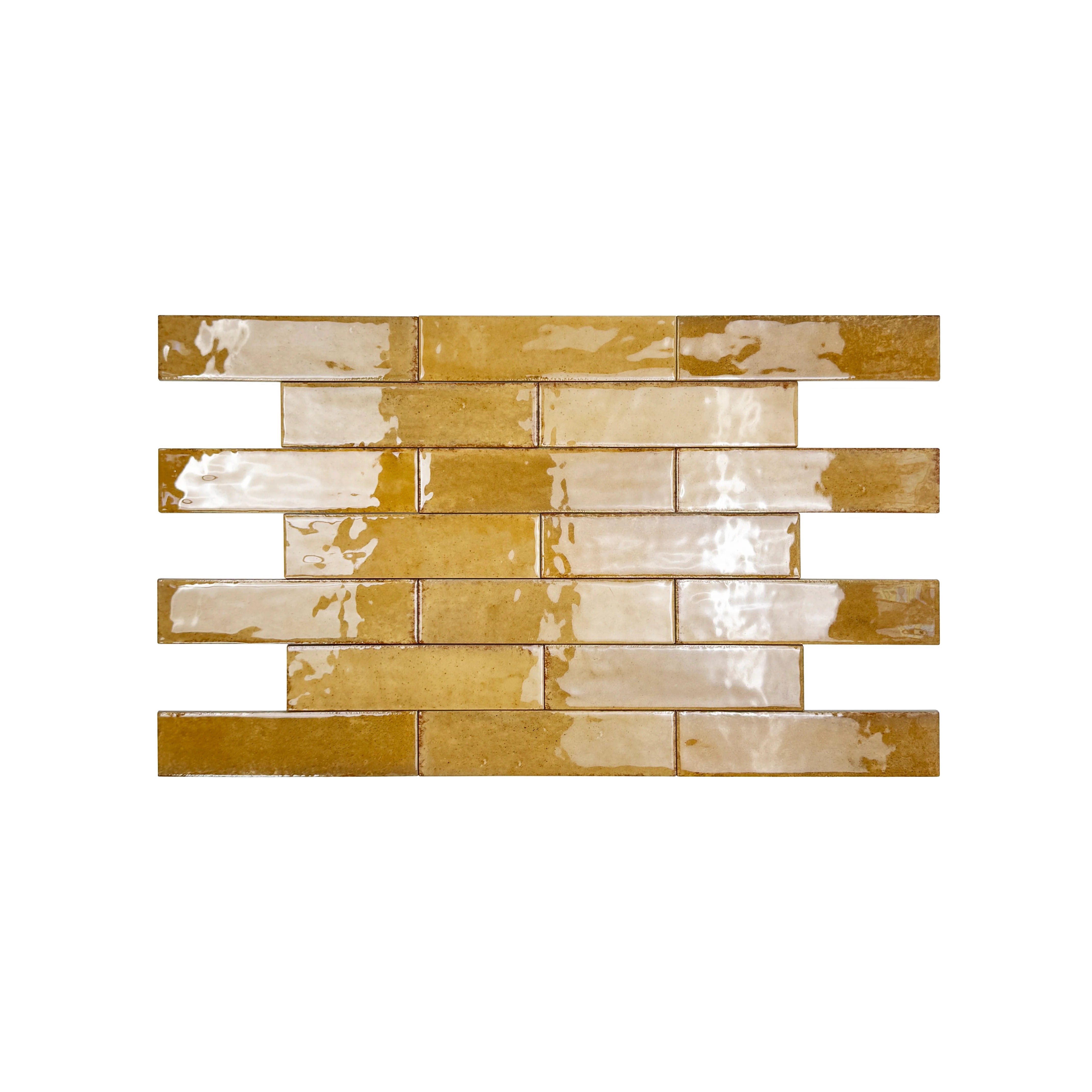Himalayan Serenity Walnut Brown Glossy Porcelain Tile Perfect for indoor & outdoor, kitchen backsplashes, bathrooms; durable, waterproof, scratch-resistant.