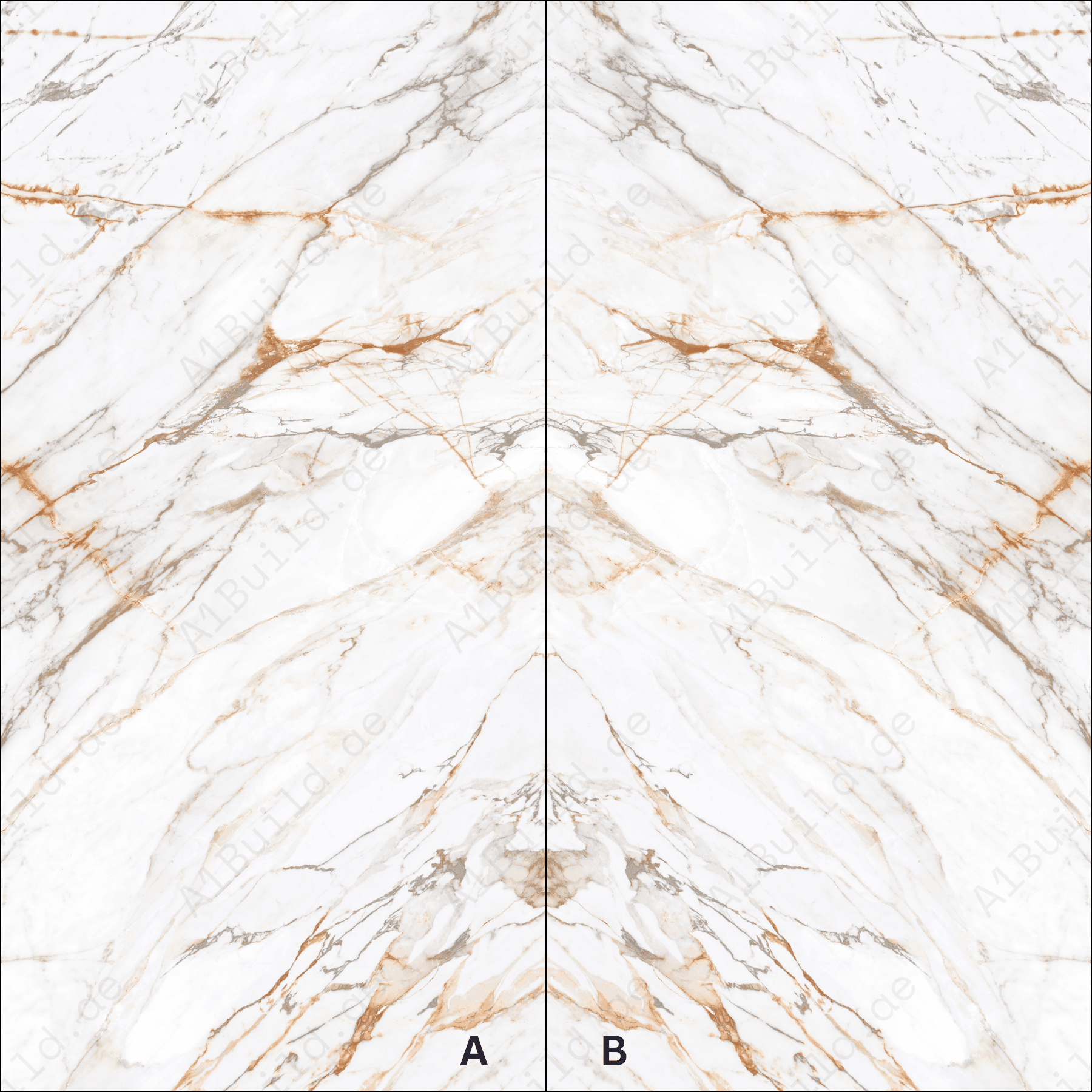 Imperial Gold High Gloss Book Match Porcelain Slabs | 120x240cm