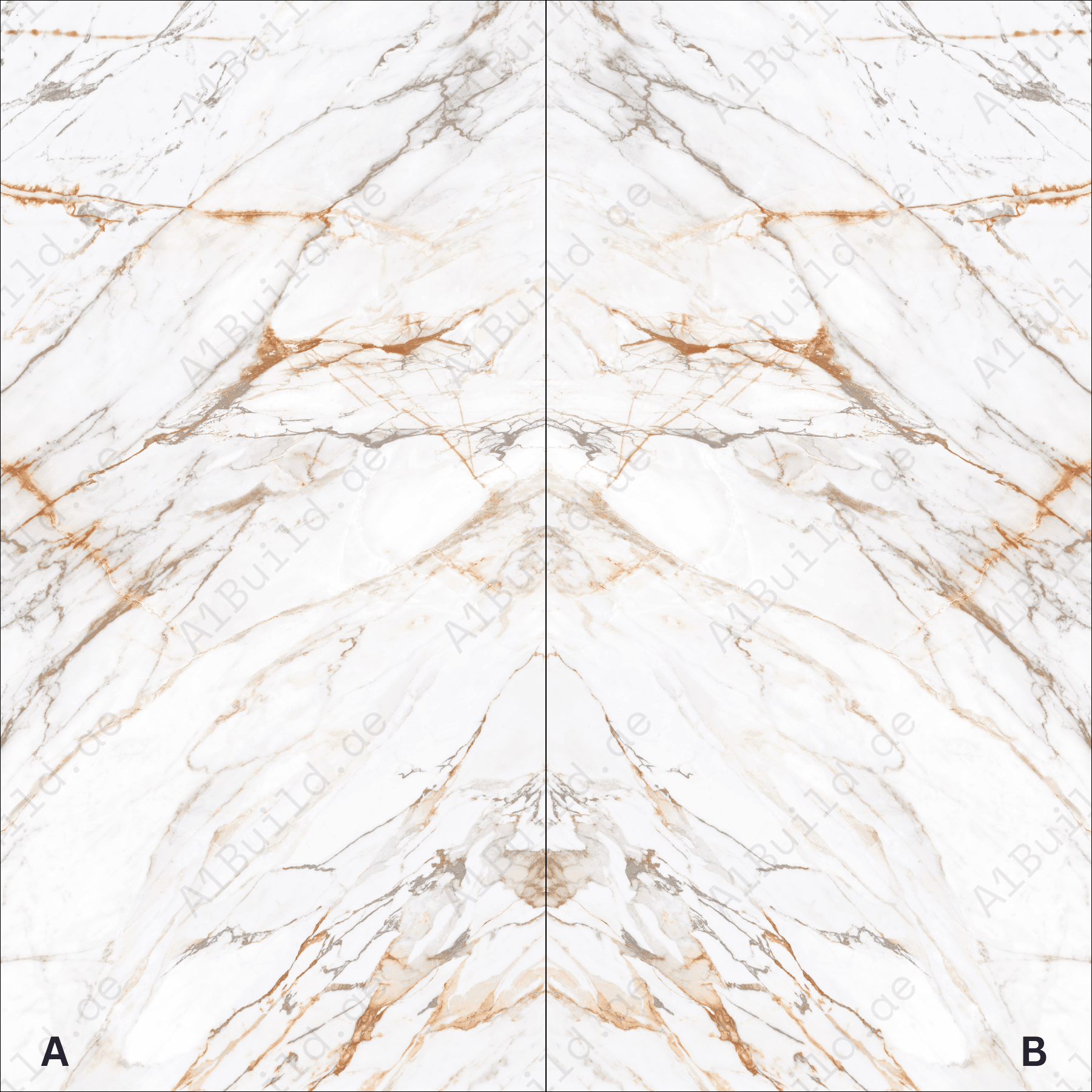 Imperial Gold High Gloss Book Match Porcelain Slabs | 120x240cm