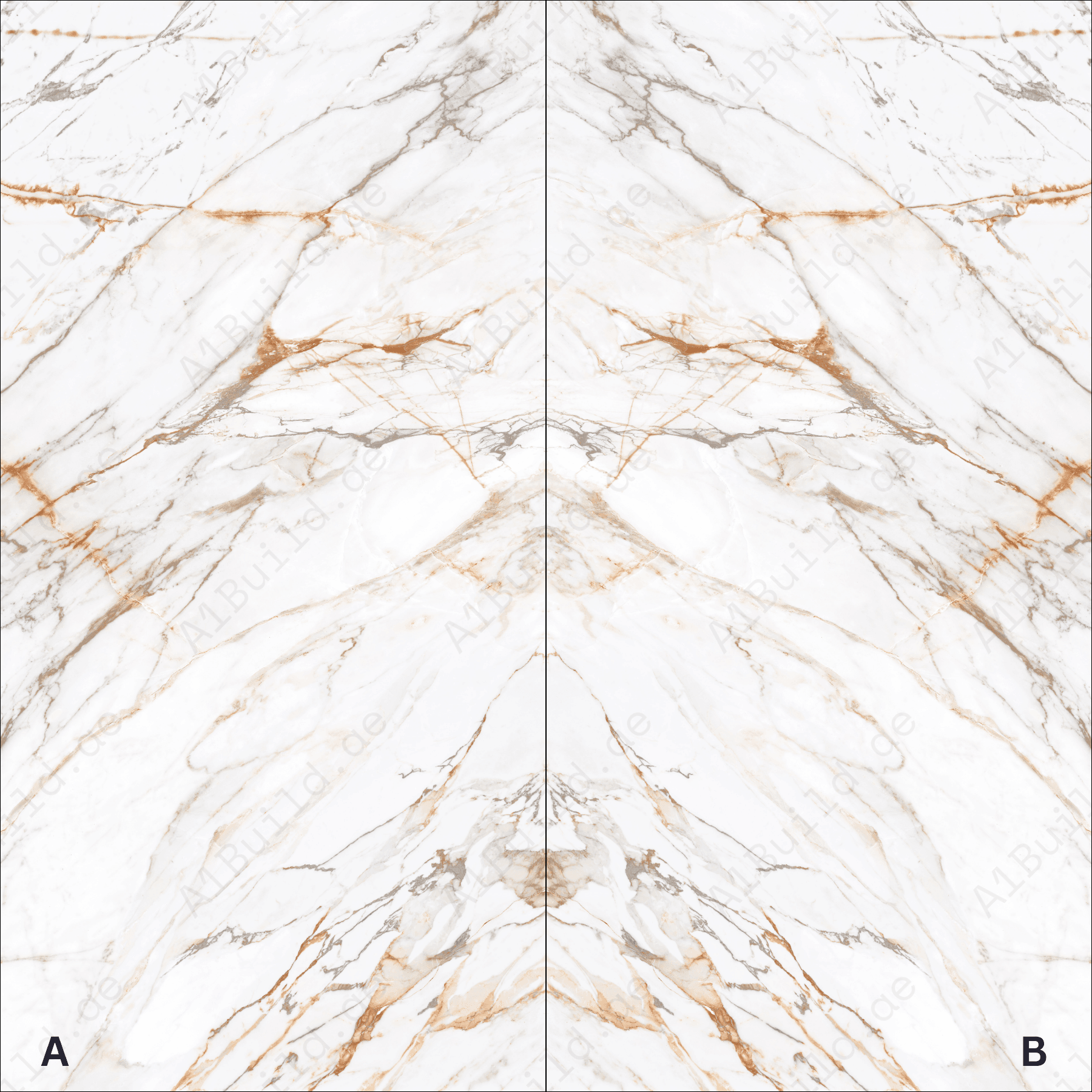 Imperial Gold High Gloss Book Match Porcelain Slabs | 120x240cm