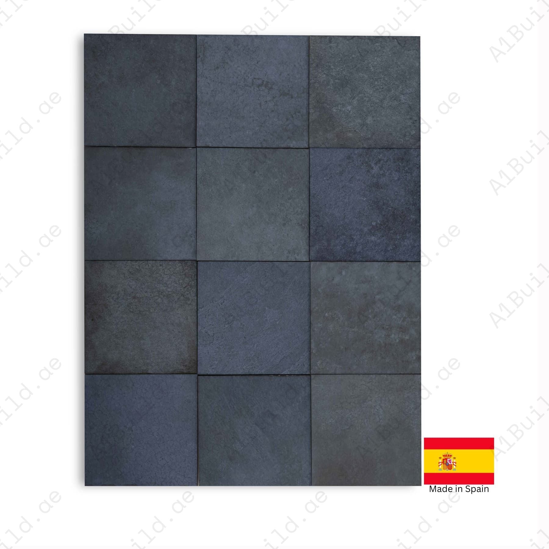 Indigo matt 15x15cm Spanish porcelain tiles for indoor floors, walls, and outdoor walls. Durable, slip-resistant, and elegant.