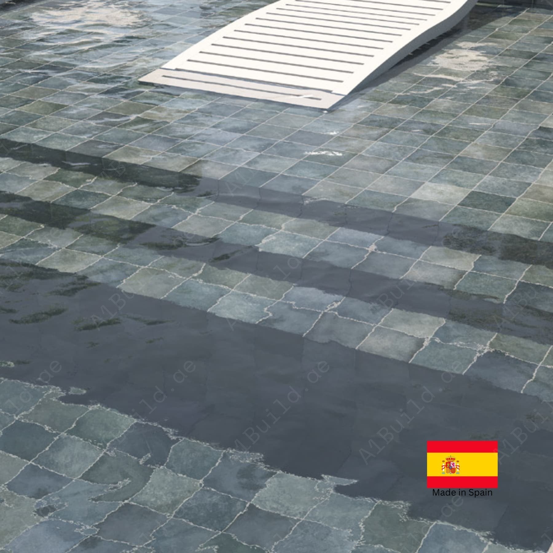 Indigo matt 15x15cm Spanish porcelain tiles for indoor floors, walls, and outdoor walls. Durable, slip-resistant, and elegant.