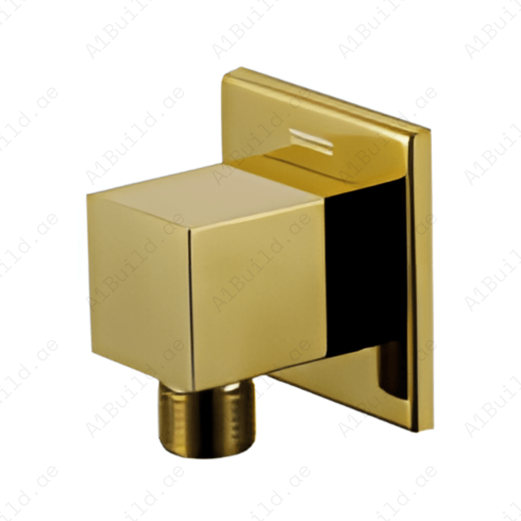 Infinity Square Shower Outlet – Premium Gold Finish, Exposed Installation, Made in Germany by Hesanit