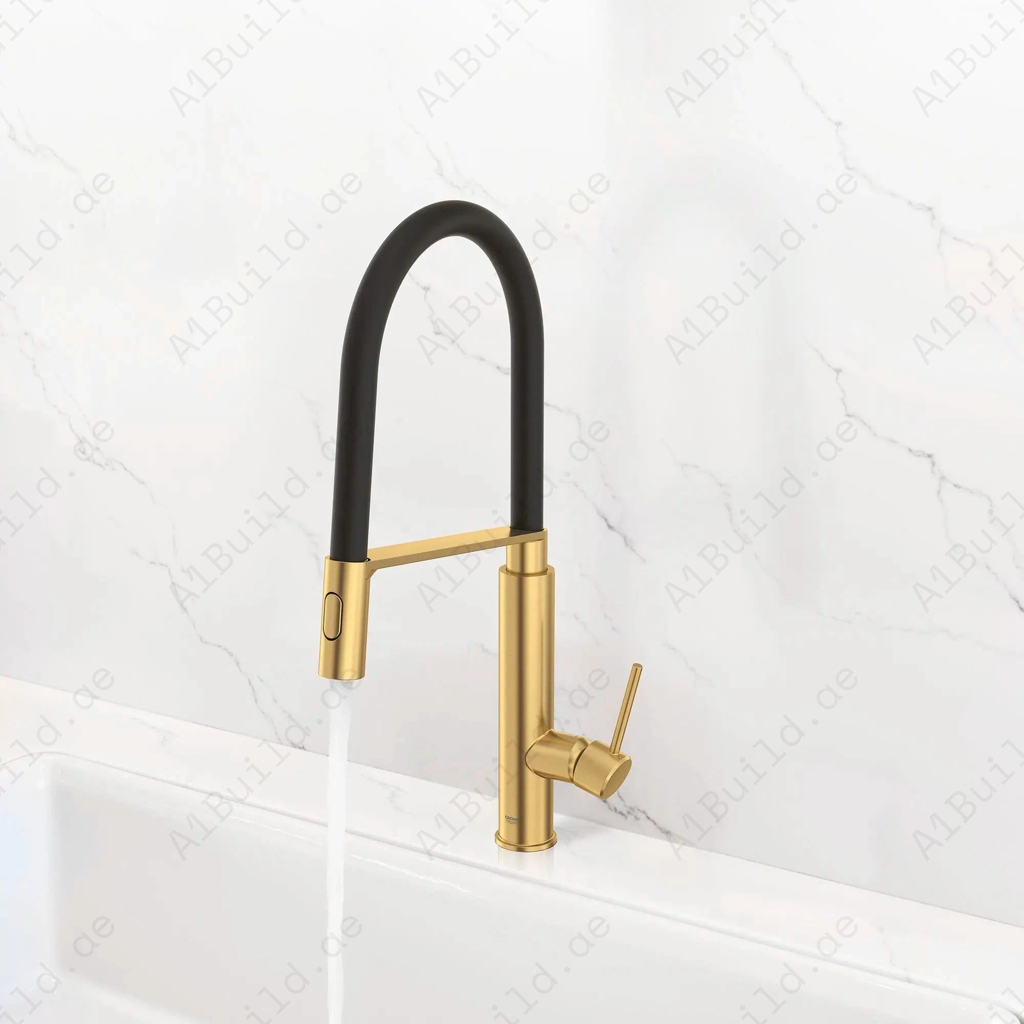 Kitchen Mixer With Flexible Spout (Premium Gold 100% made in Germany)