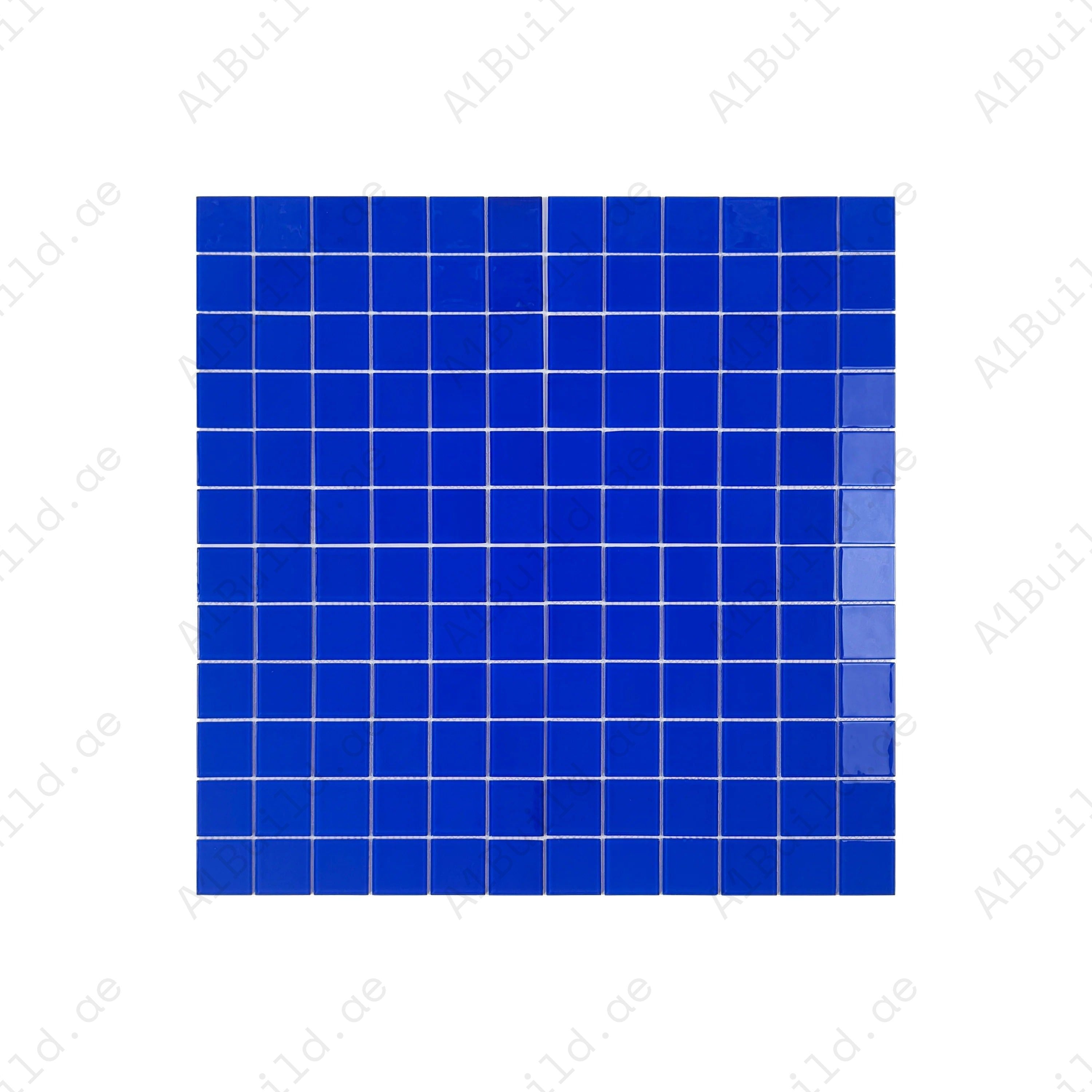 Klein Blue Crystal Glass Mosaic – Premium glass tiles for swimming pools, spas & water features; durable, slip-resistant, UV & corrosion-proof, safe & stylish.