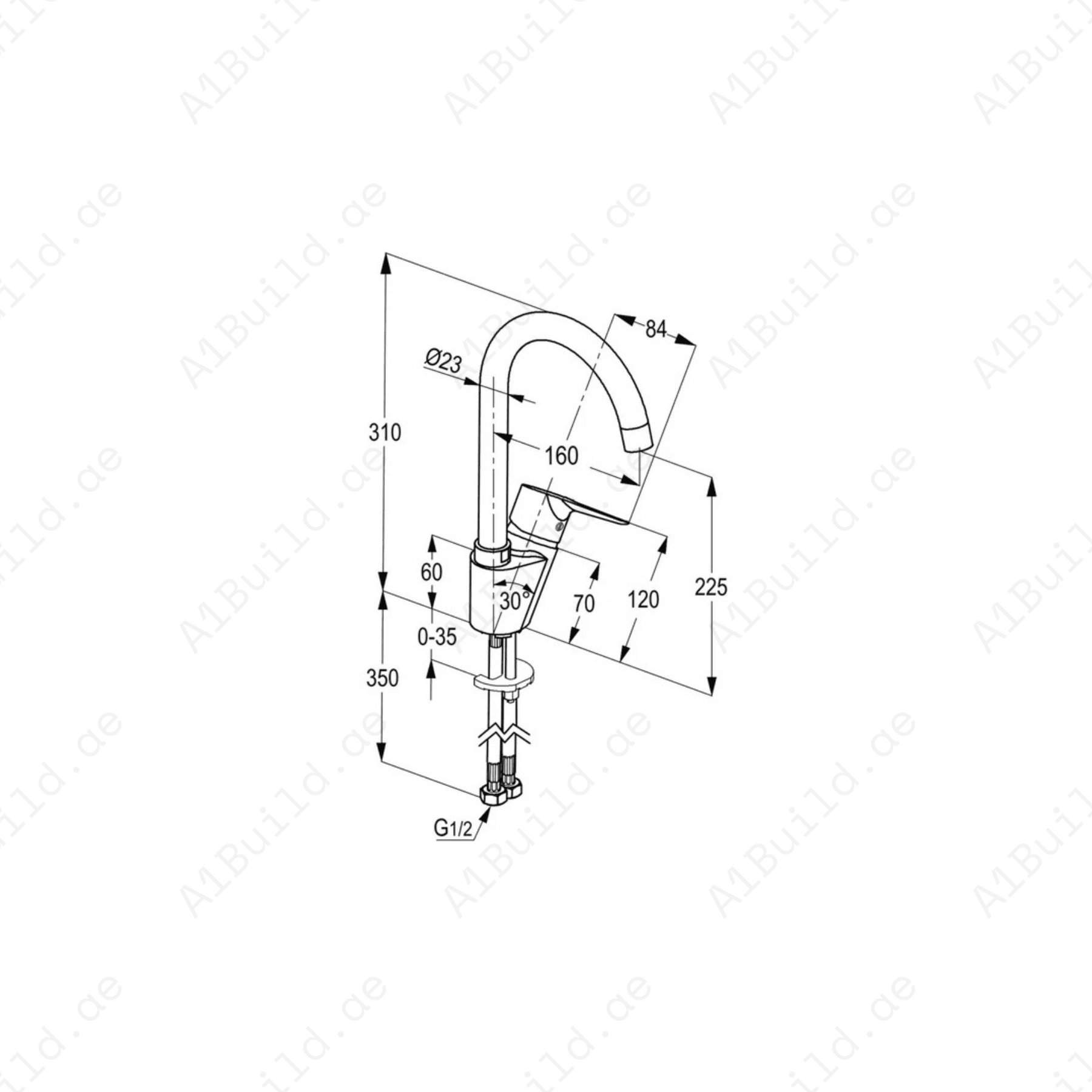 Kludi RAK-Pearl Single Lever Sink Mixer | Swivel Spout | Chrome Finish
