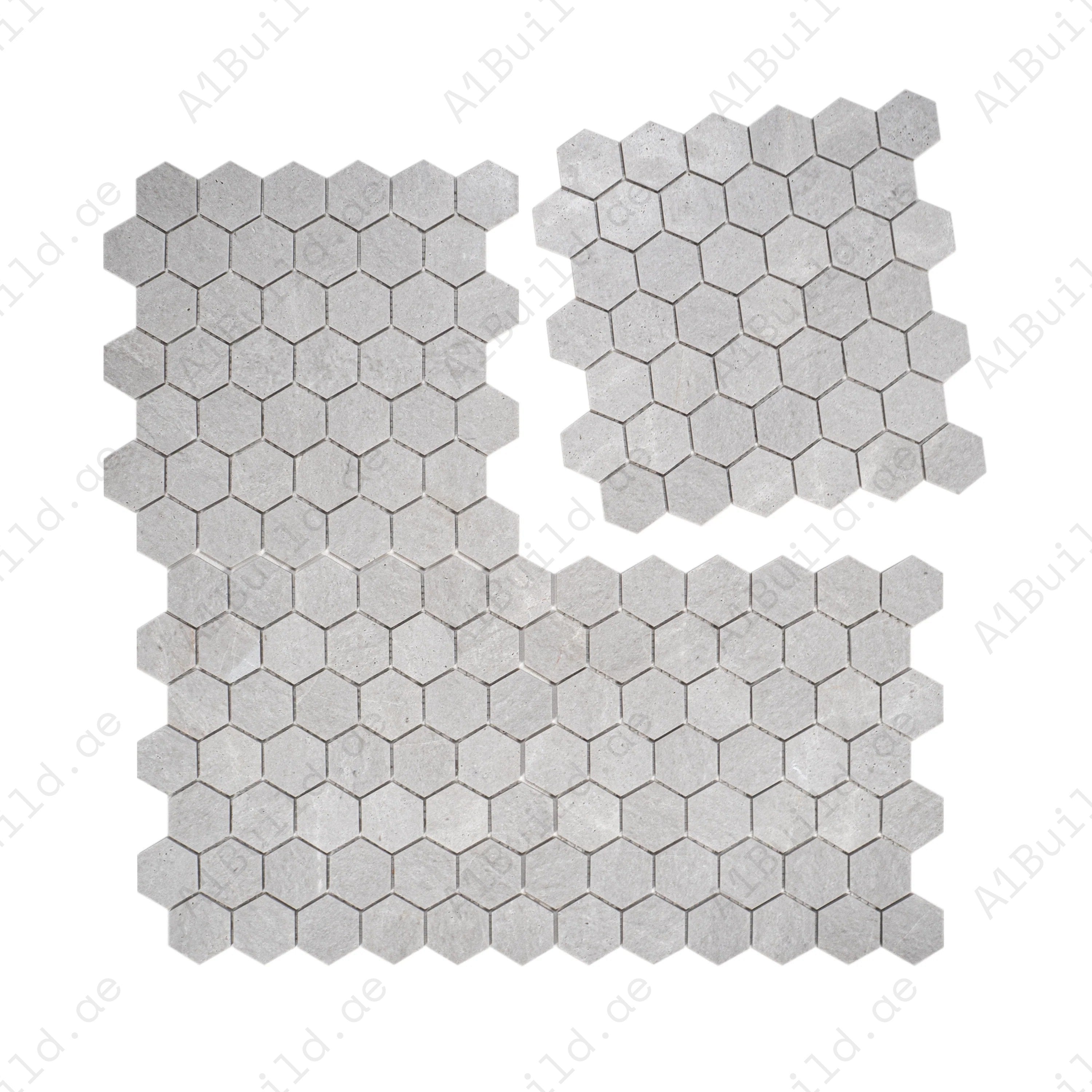 Kwong Sal White Travertine Hexagon Marble Mosaic, 48x48x6mm, honed finish, 18 pcs/box, 1.64 Sqm/Box – ideal for luxurious walls, backsplashes, interiors