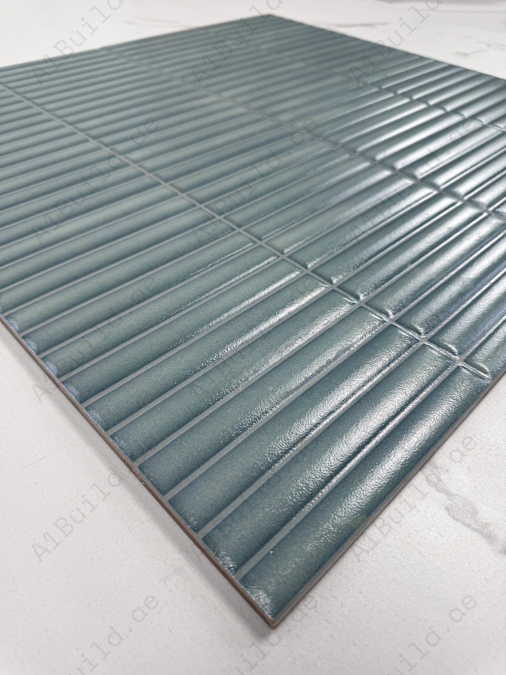 Light Aqua Semimatte Porcelain Tile – Durable, waterproof tiles for walls, backsplashes, bathrooms, and pools; elegant, scratch-resistant, low-maintenance.