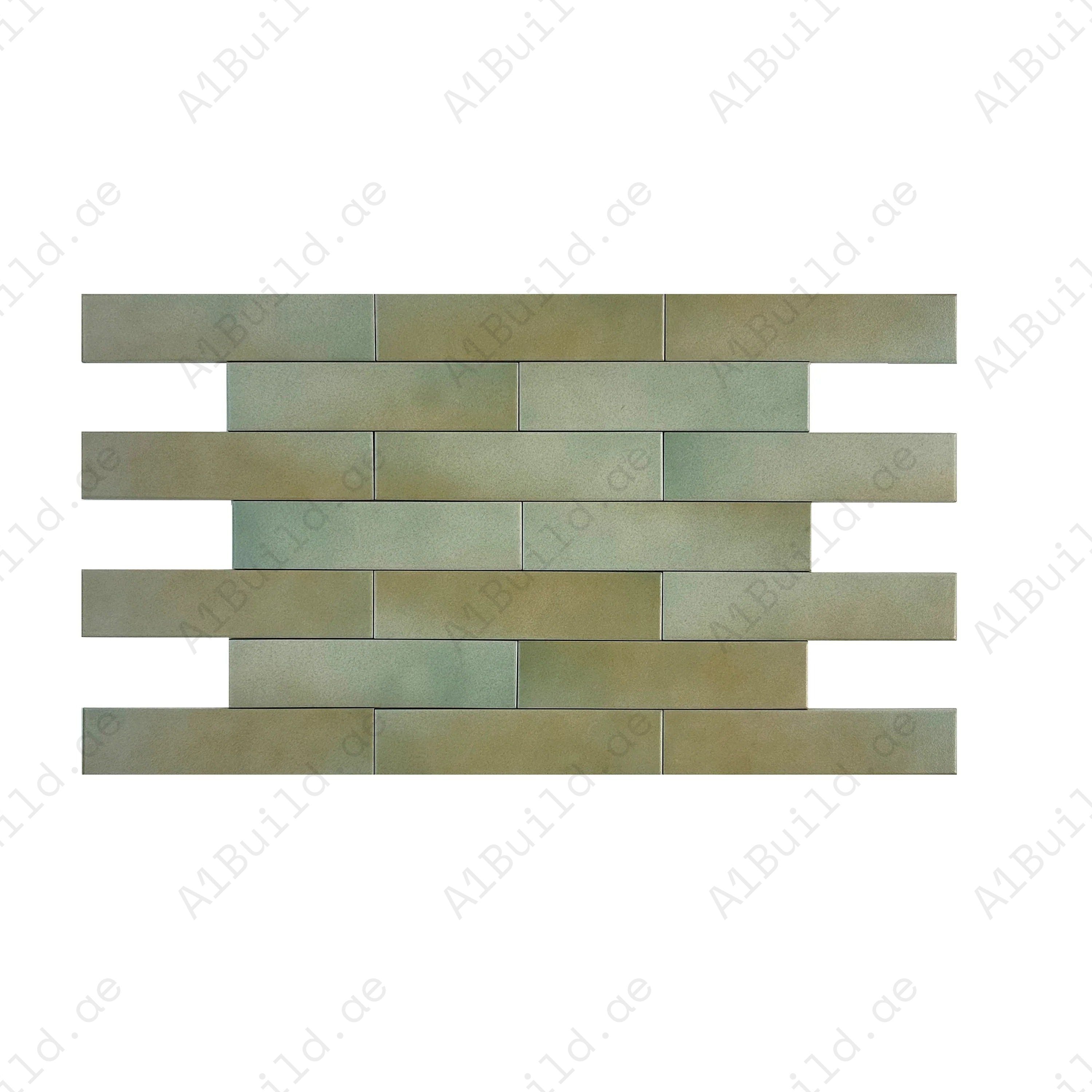 Light Brown & Grey Matte Porcelain Artisanal Tile with warm earthy hues. Durable, waterproof, scratch-resistant, perfect for walls, floors, and backsplashes.