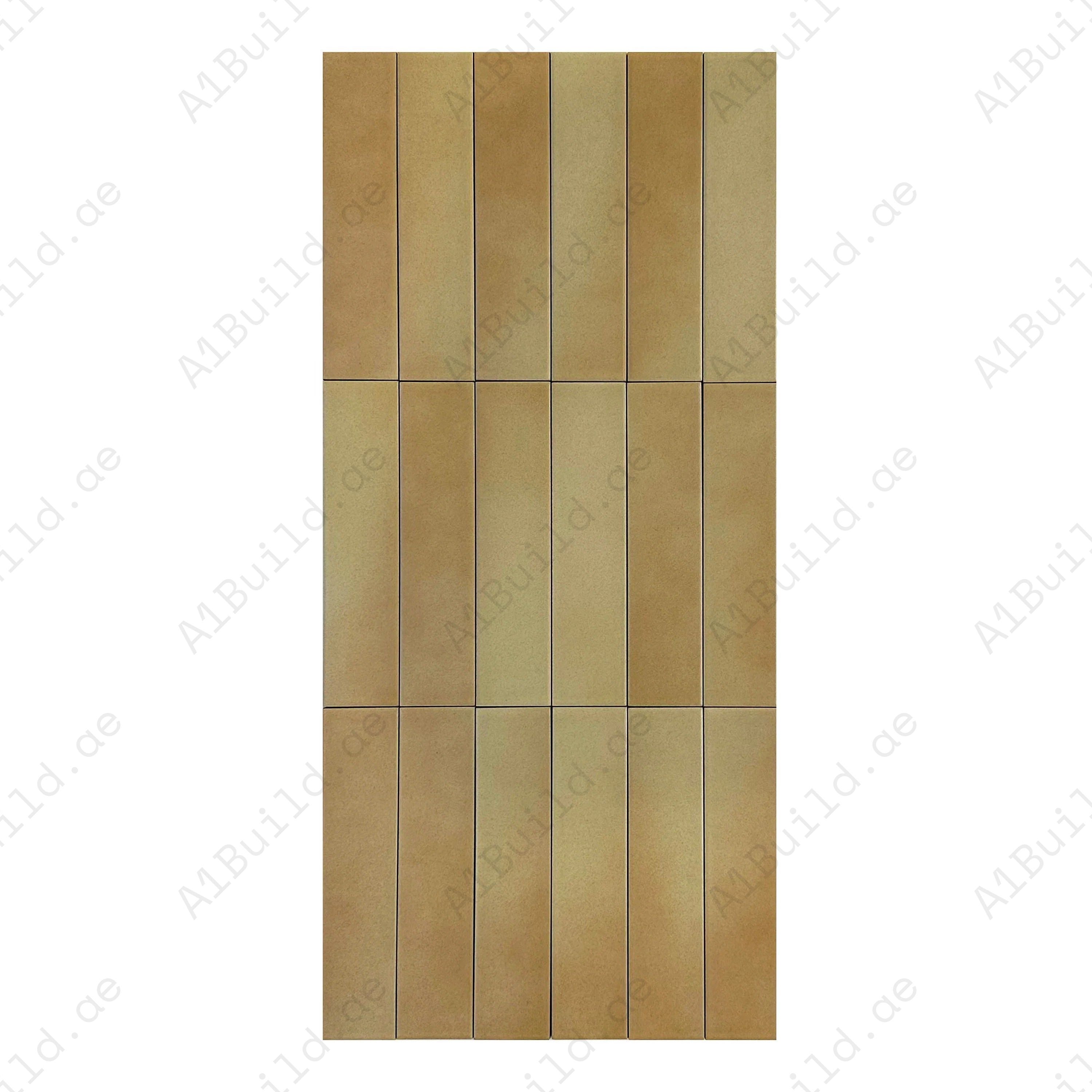 Light Brown Matte Porcelain Artisanal Tile with warm earthy tones. Durable, waterproof, scratch-resistant, ideal for walls, floors, and kitchen backsplashes.
