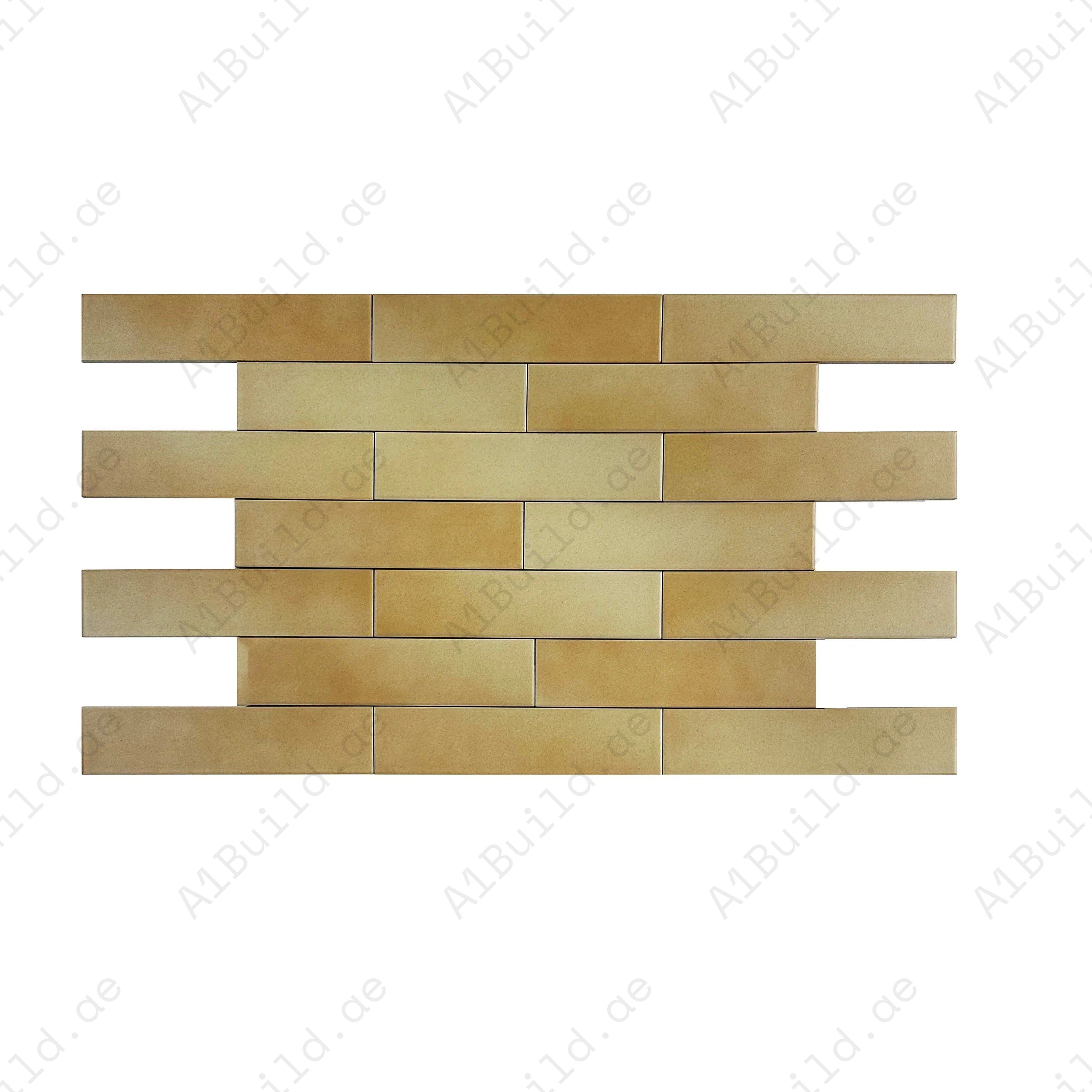 Light Brown Matte Porcelain Artisanal Tile with warm earthy tones. Durable, waterproof, scratch-resistant, ideal for walls, floors, and kitchen backsplashes.