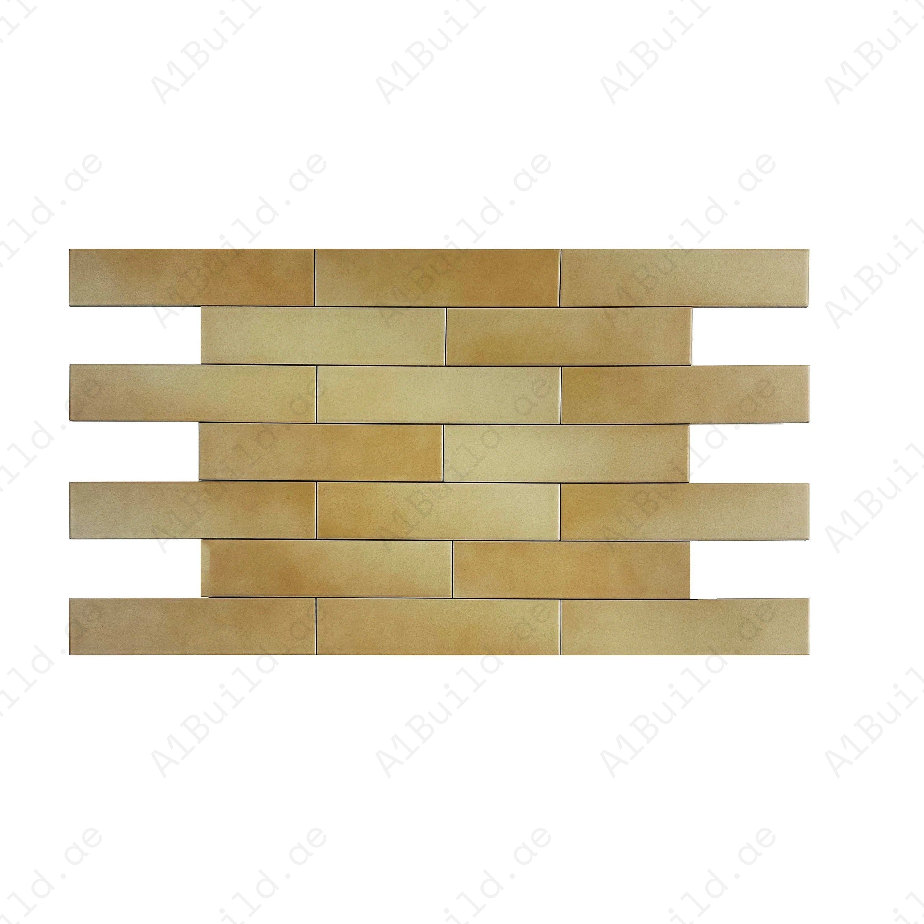 Light Brown Matte Porcelain Artisanal Tile with warm earthy tones. Durable, waterproof, scratch-resistant, ideal for walls, floors, and kitchen backsplashes.