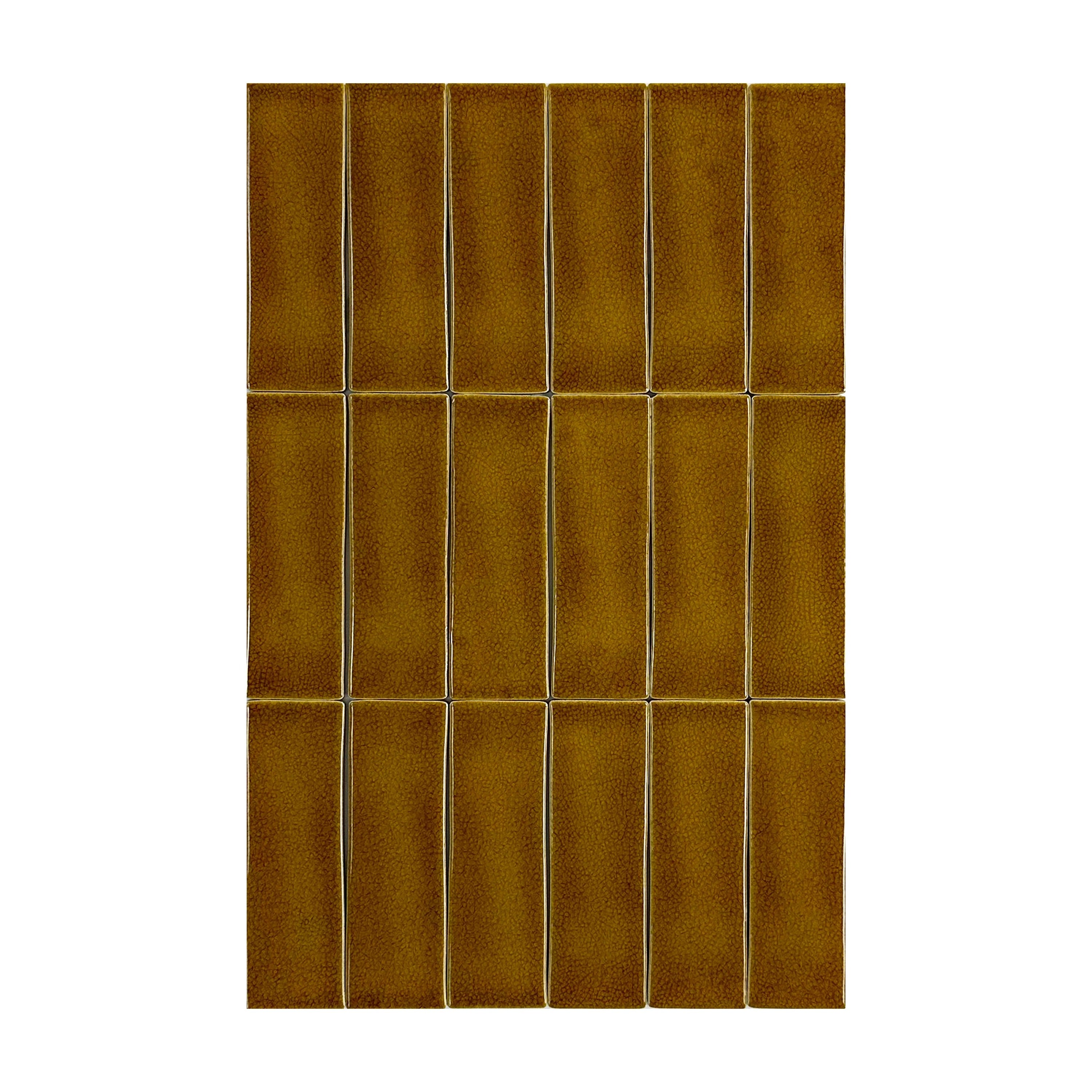 Light Coffee Glossy Crackle Porcelain Artisanal Tile with rich earthy tones. Durable, waterproof, scratch-resistant, ideal for walls, floors, and backsplashes.