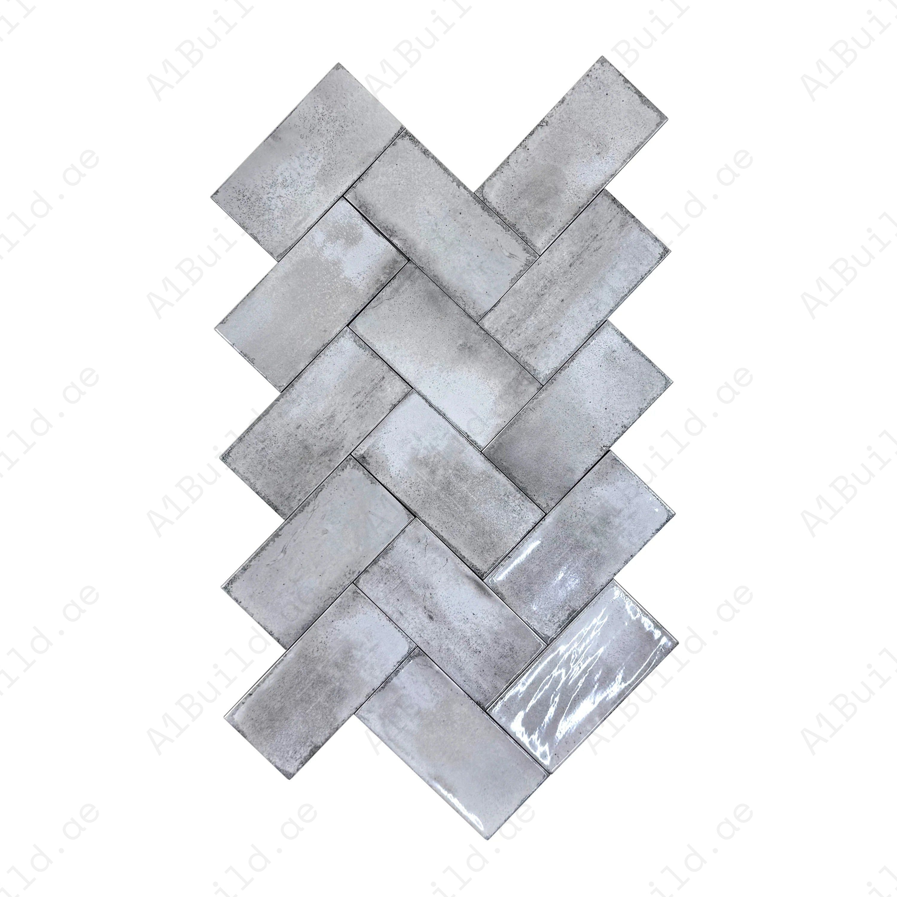 Light Grey Glossy Ceramic Tile featuring soft earthy gradients. Durable, waterproof, scratch-resistant, and perfect for walls, floors, kitchens, and bathrooms.