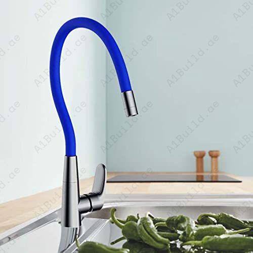 Luna Kitchen Mixer With Flexible Spout (Premium Blue & Chrome 100% made in Germany)